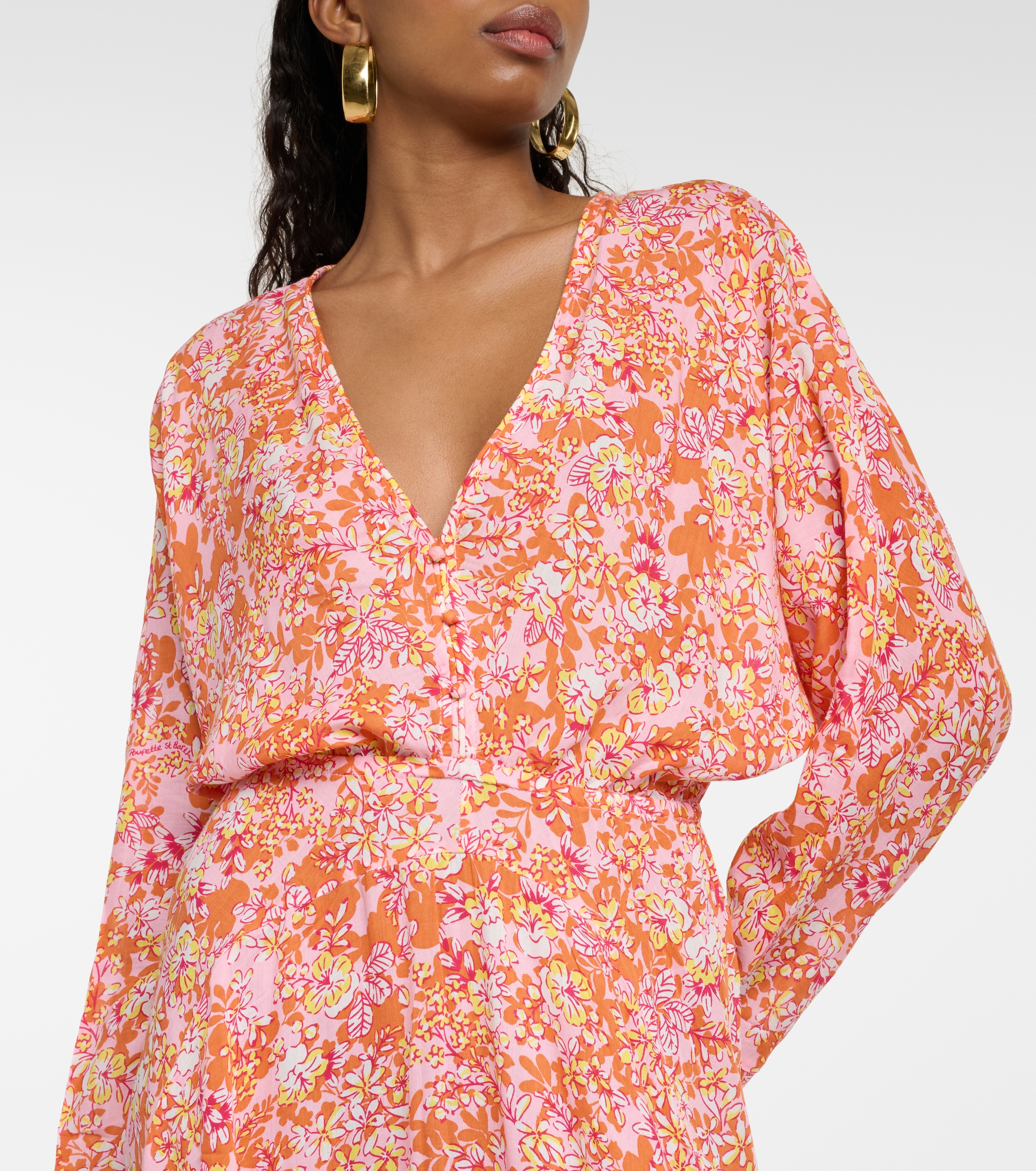 Poupette St Barth Ilona floral midi dress