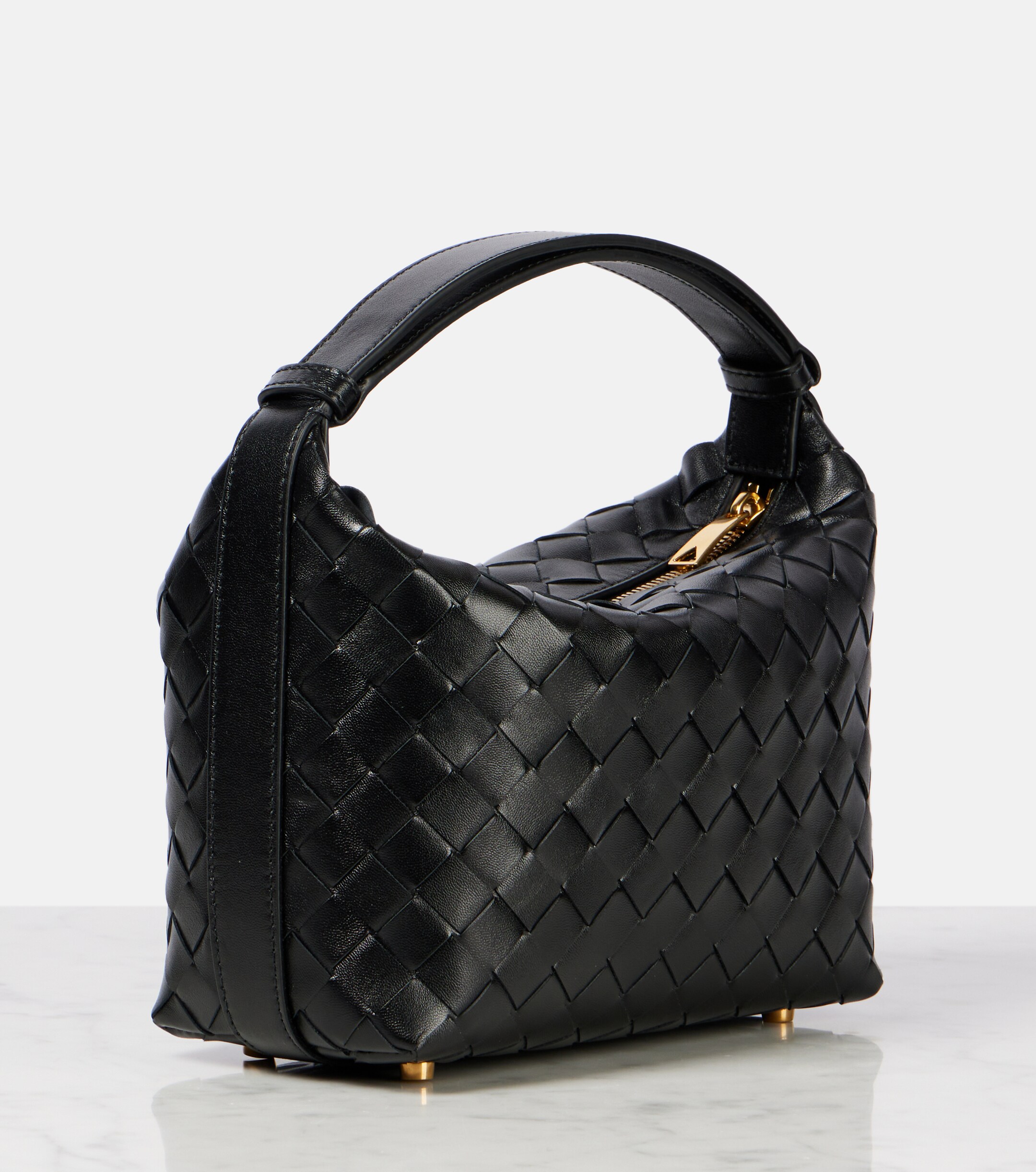 Bottega Veneta Wallace Mini Intrecciato leather shoulder bag