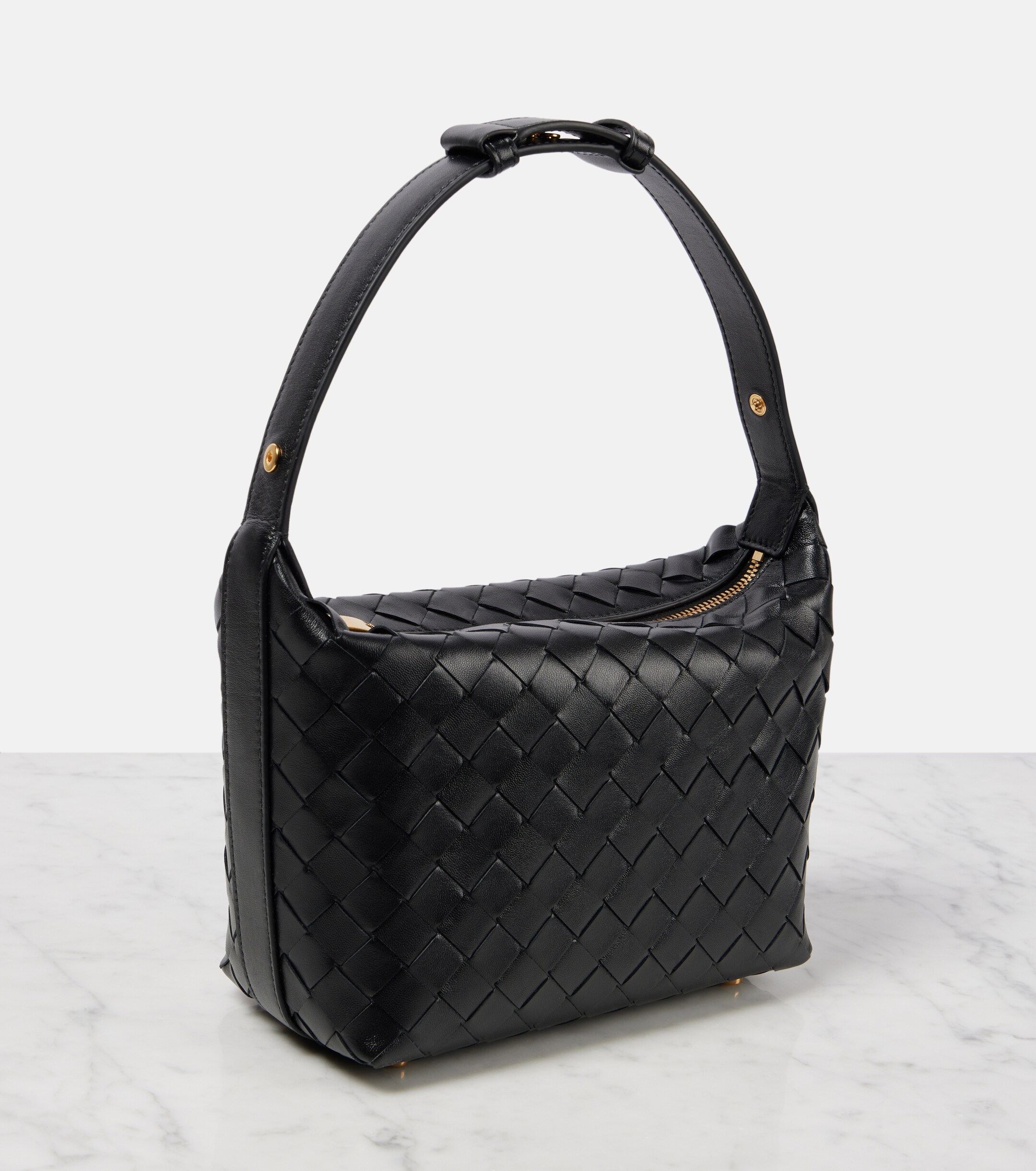Bottega Veneta Wallace Mini Intrecciato leather shoulder bag