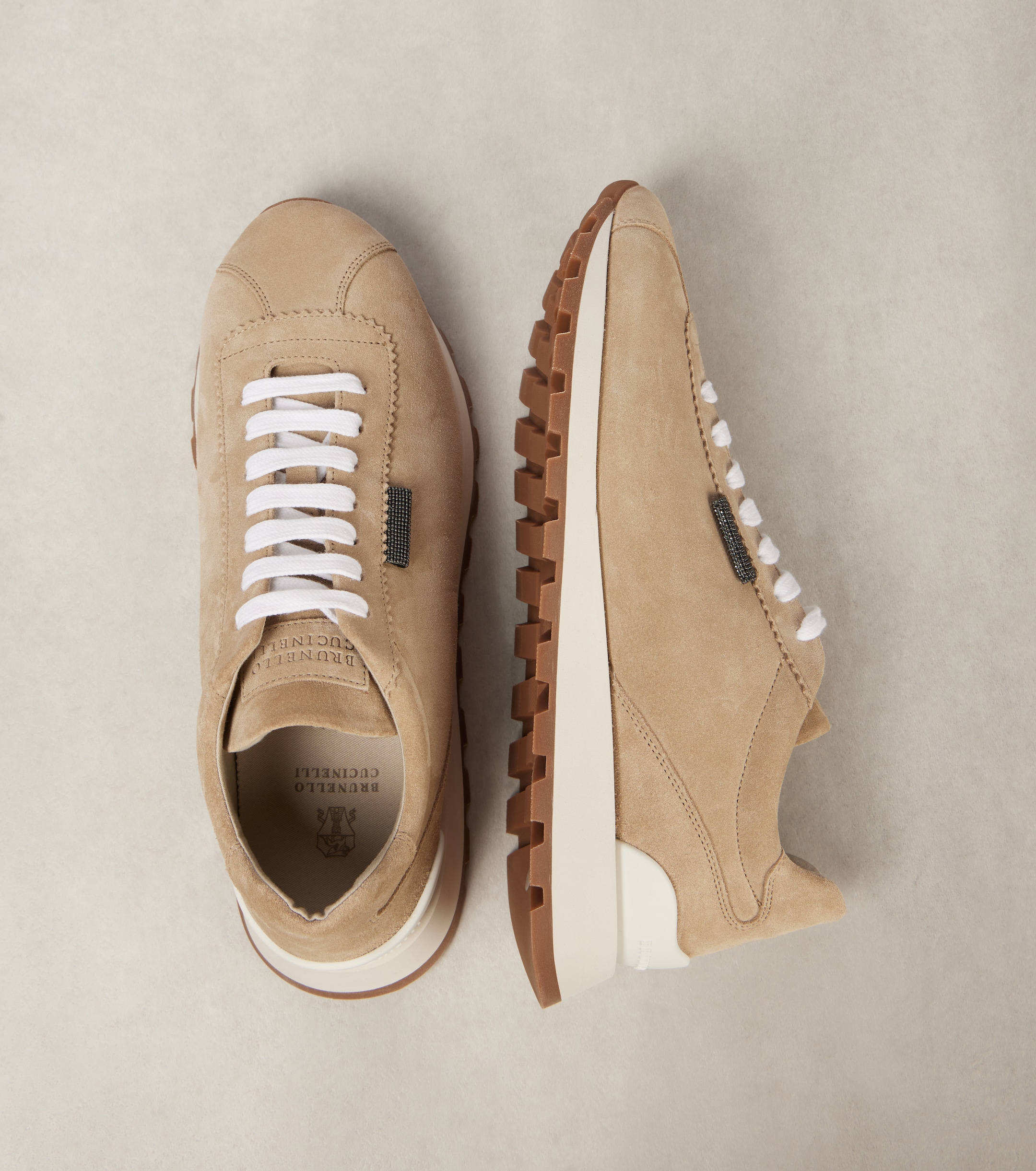 Brunello Cucinelli - Monili suede sneakers | Plush