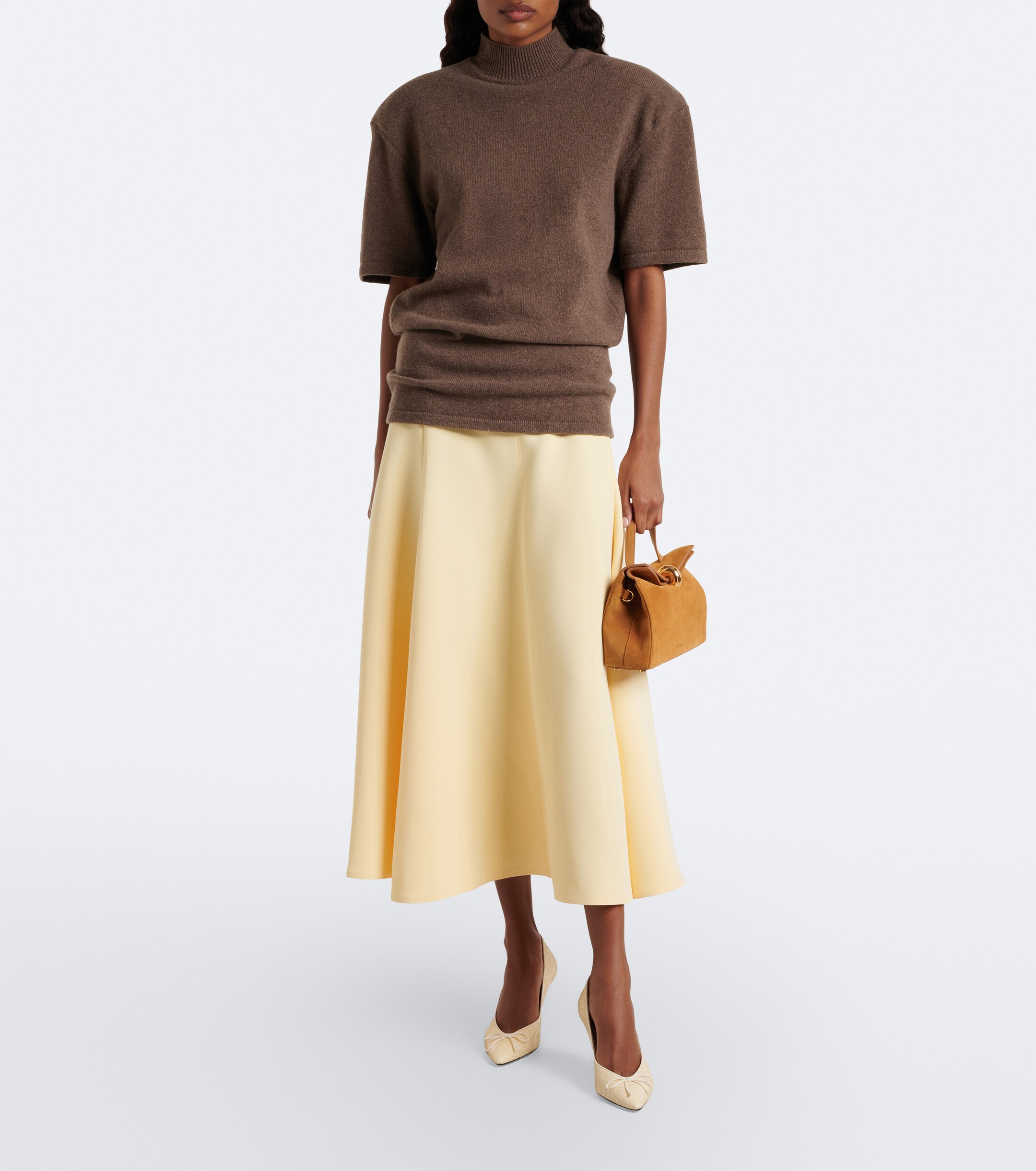 Jacquemus Valerie Small suede top-handle bag