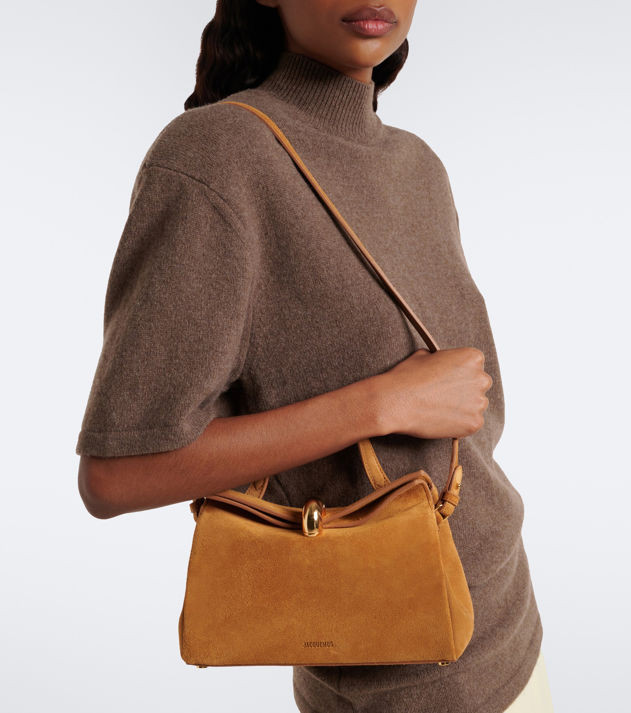 Jacquemus Valerie Small suede top-handle bag