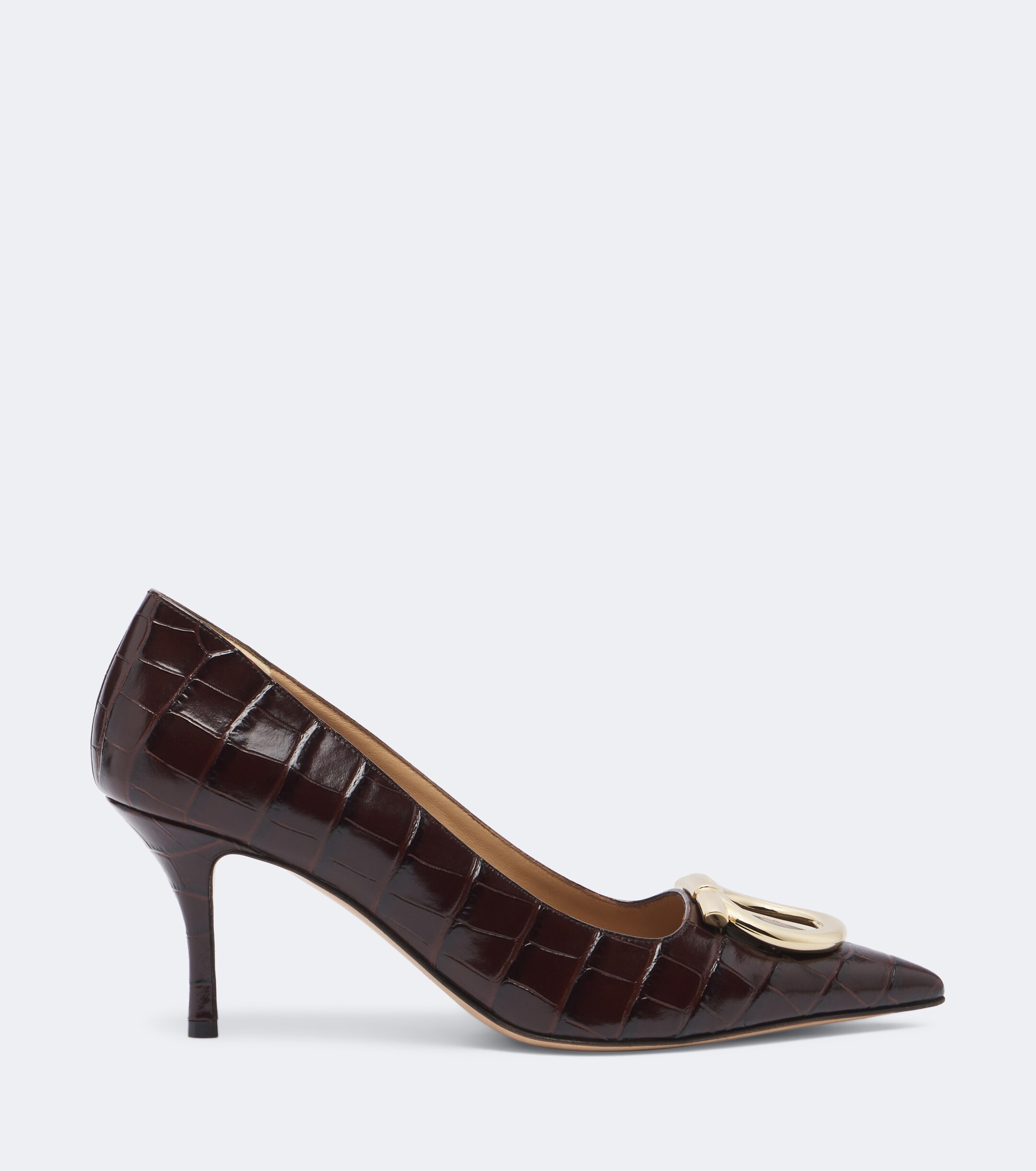 Ferragamo Ferragamo Lara Gancini croc-effect leather pumps
