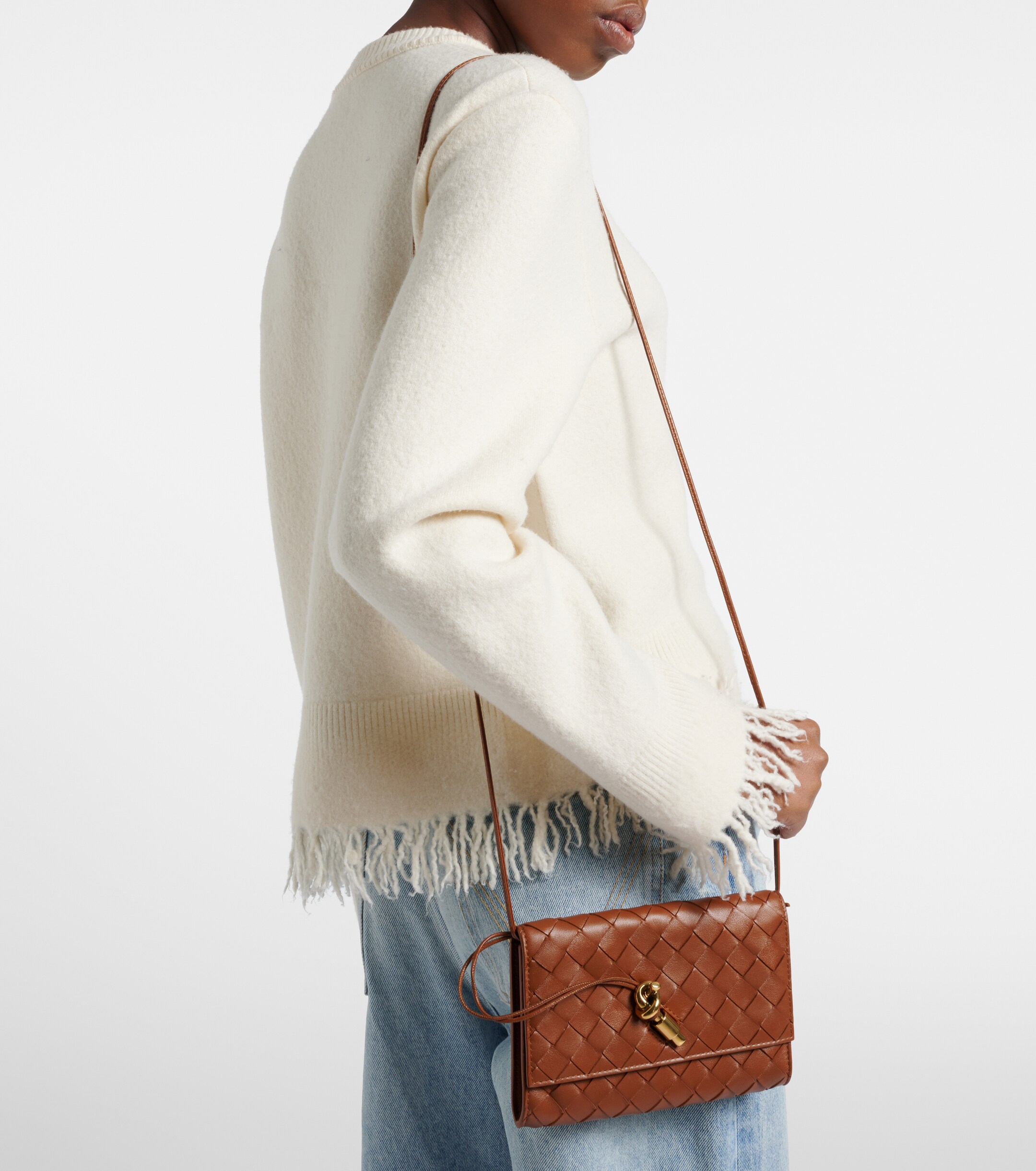 Bottega Veneta Andiamo Intrecciato leather pouch