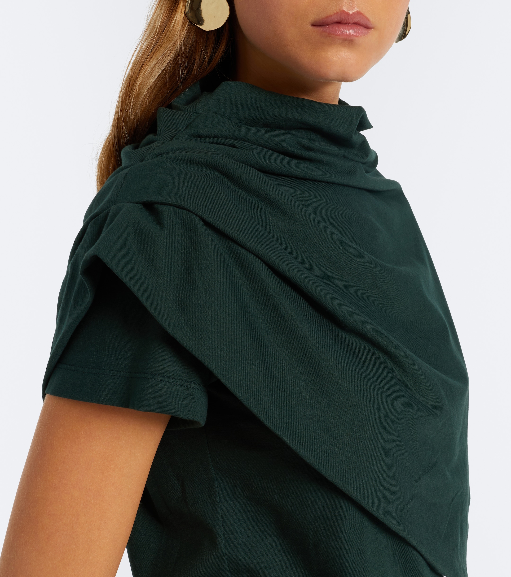 Magda Butrym Magda Butrym Draped cotton-blend jersey top and scarf set