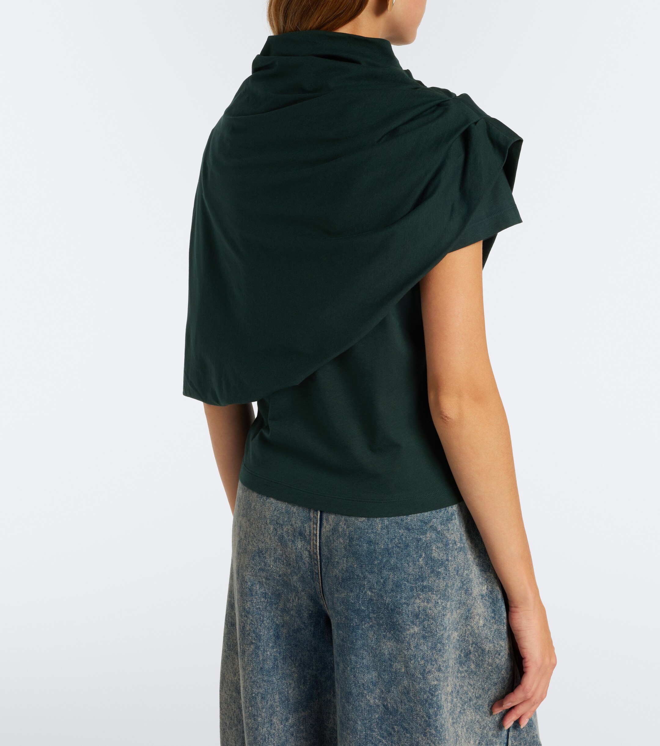 Magda Butrym Magda Butrym Draped cotton-blend jersey top and scarf set