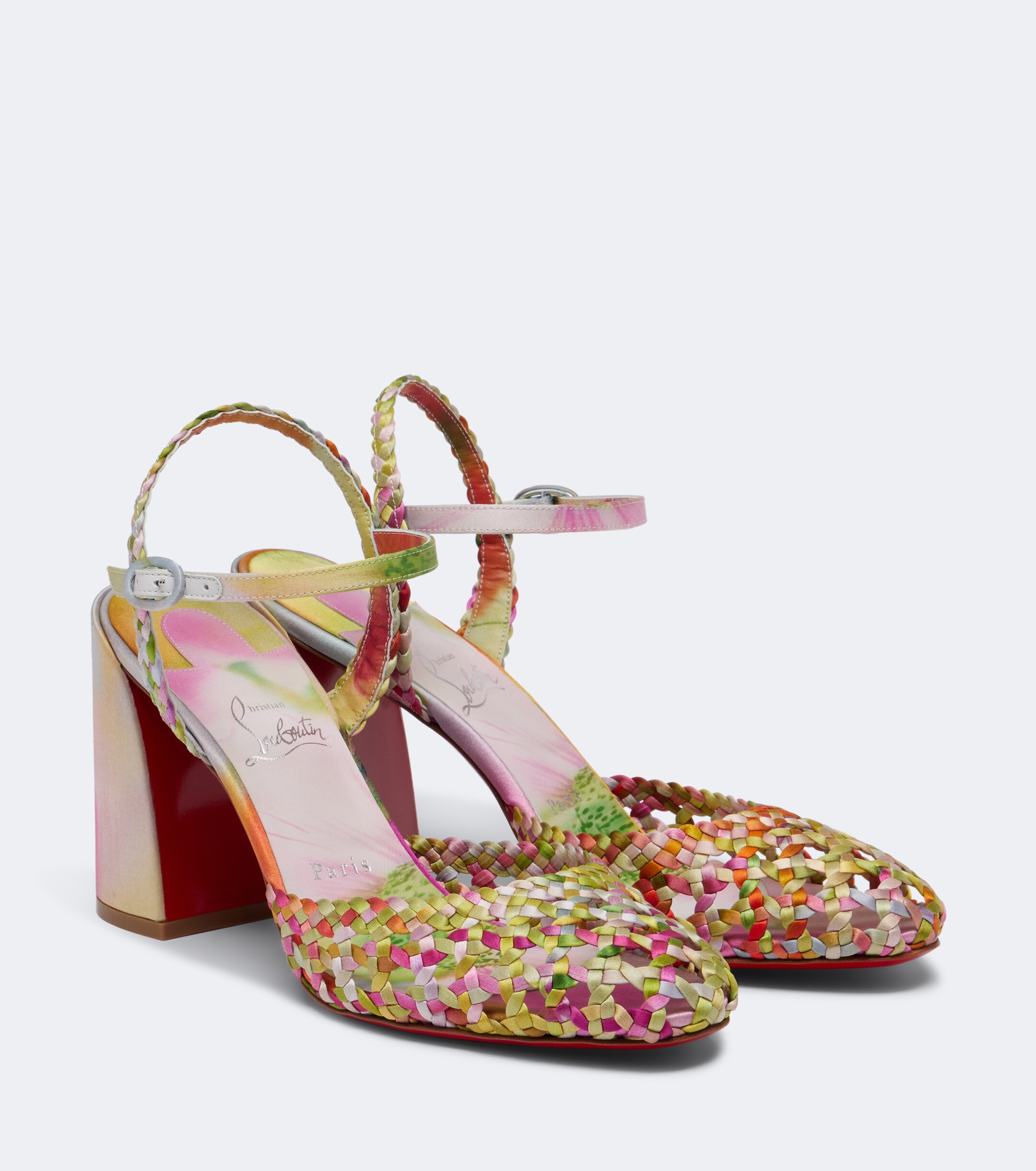 CHRISTIAN LOUBOUTIN Christian Louboutin Jane Nandina crêpe satin pumps
