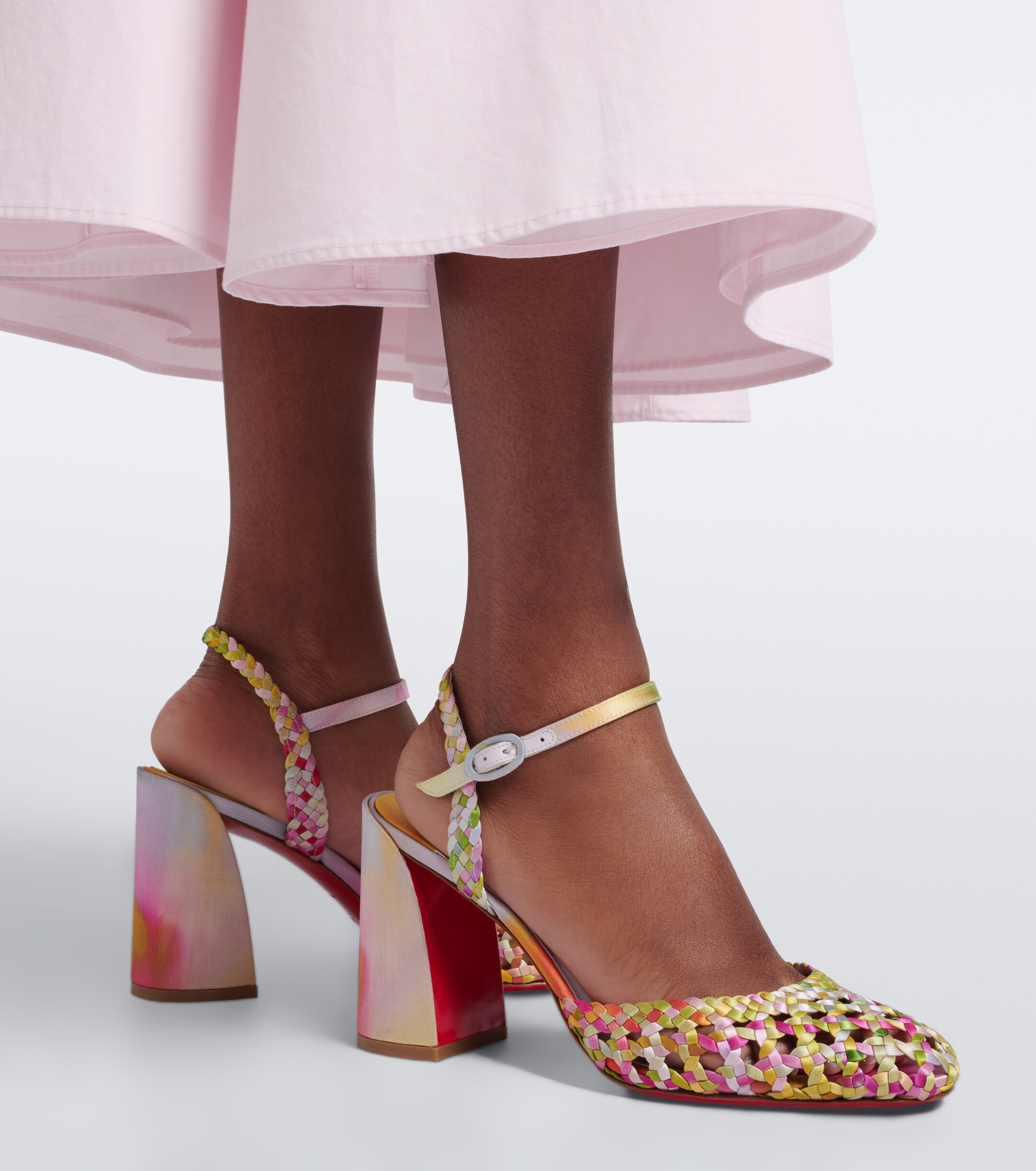 CHRISTIAN LOUBOUTIN Christian Louboutin Jane Nandina crêpe satin pumps