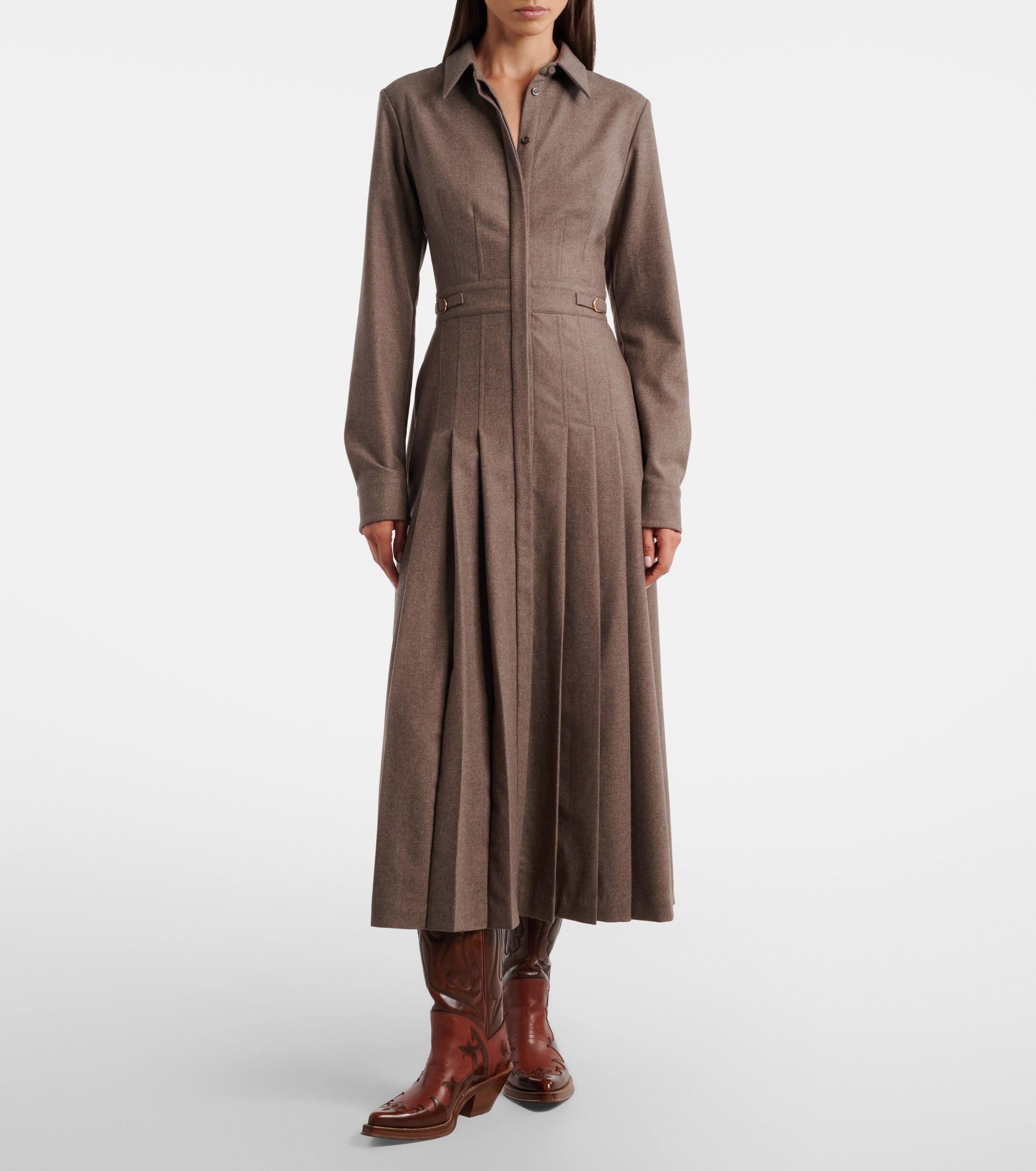 Gabriela Hearst Gabriela Hearst Ethel wool and cashmere shirt dress
