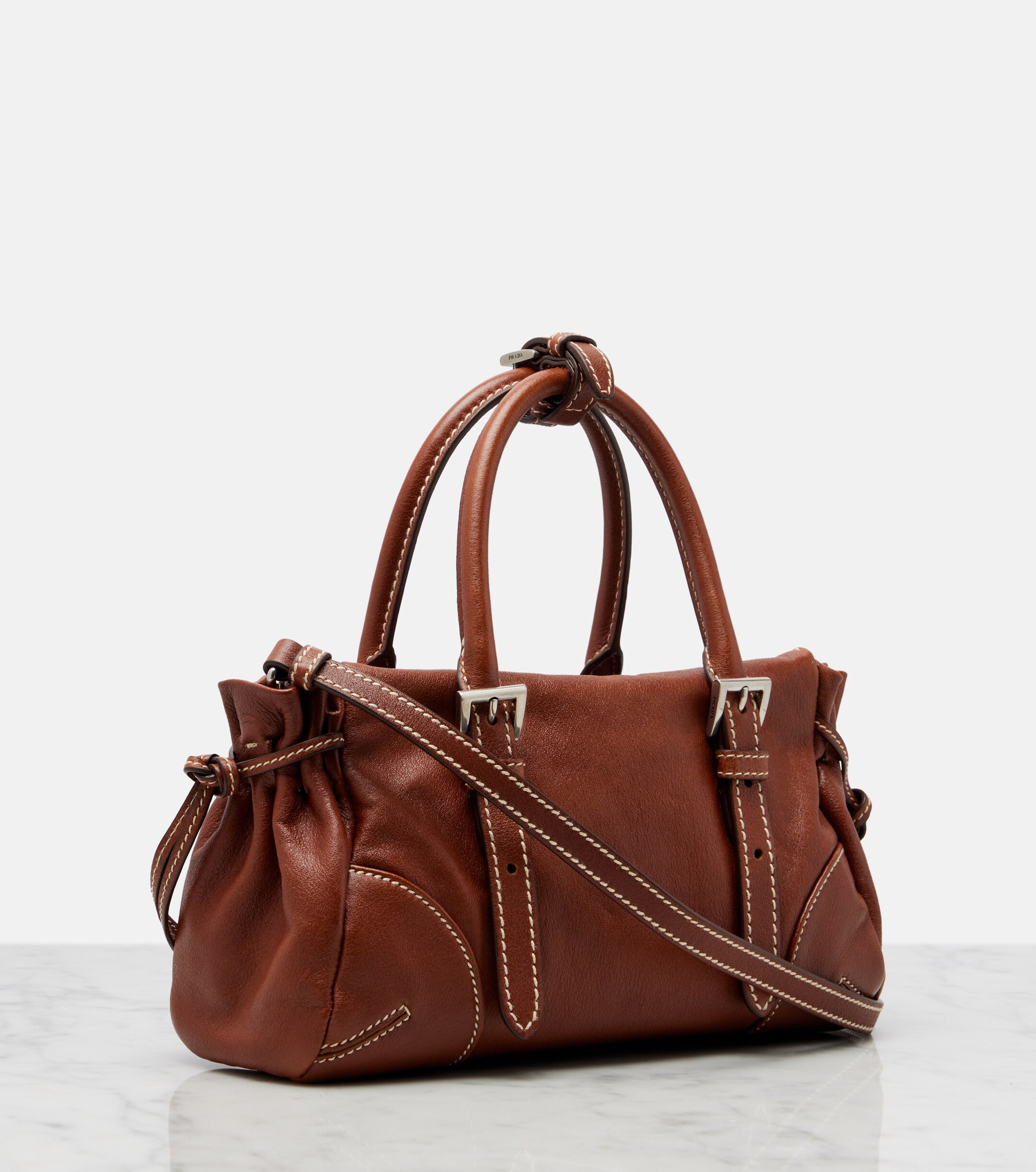Prada Prada Bonnie Small leather top-handle bag