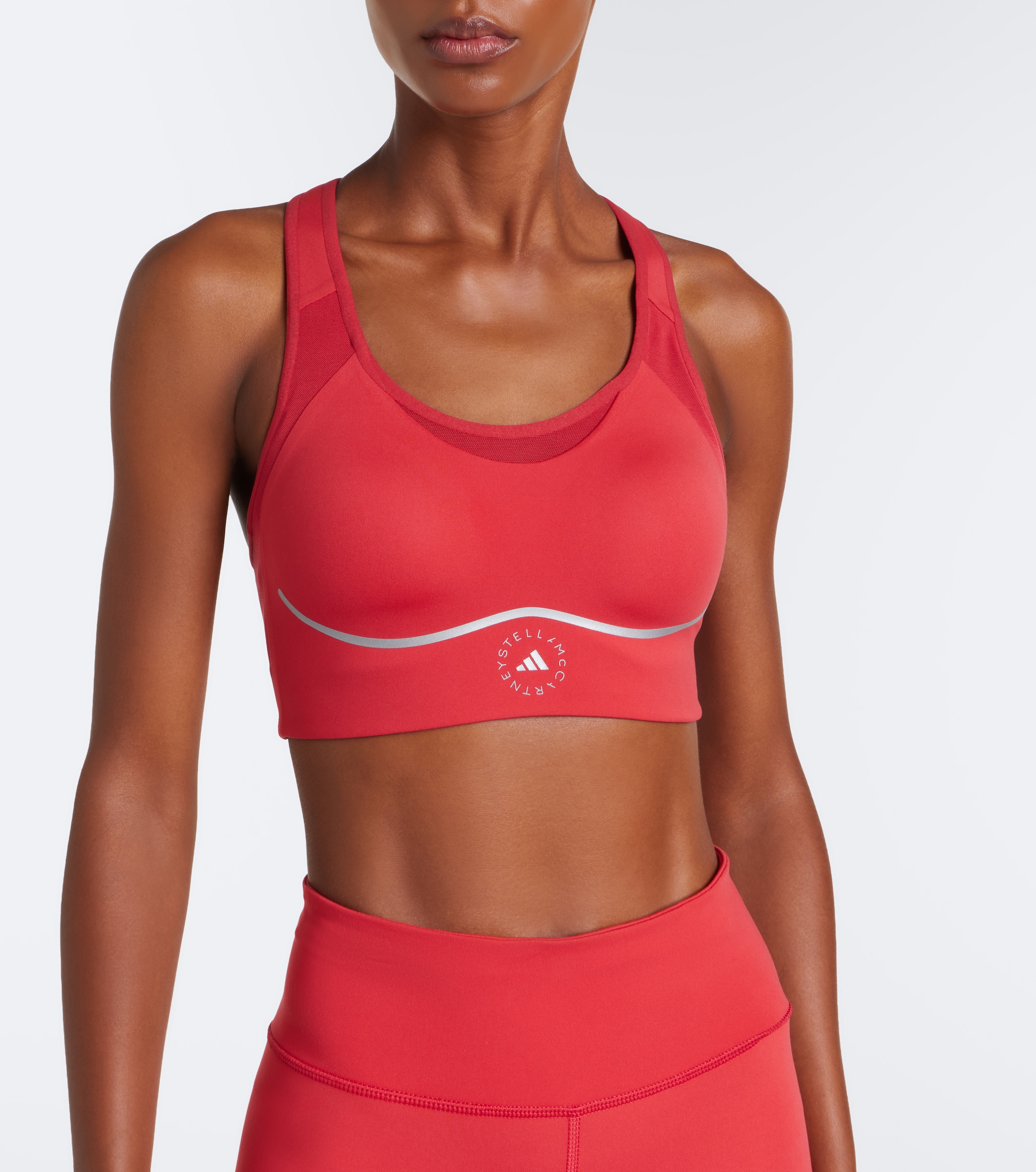 adidas by Stella McCartney Adidas by Stella McCartney Logo padded jersey sports bra