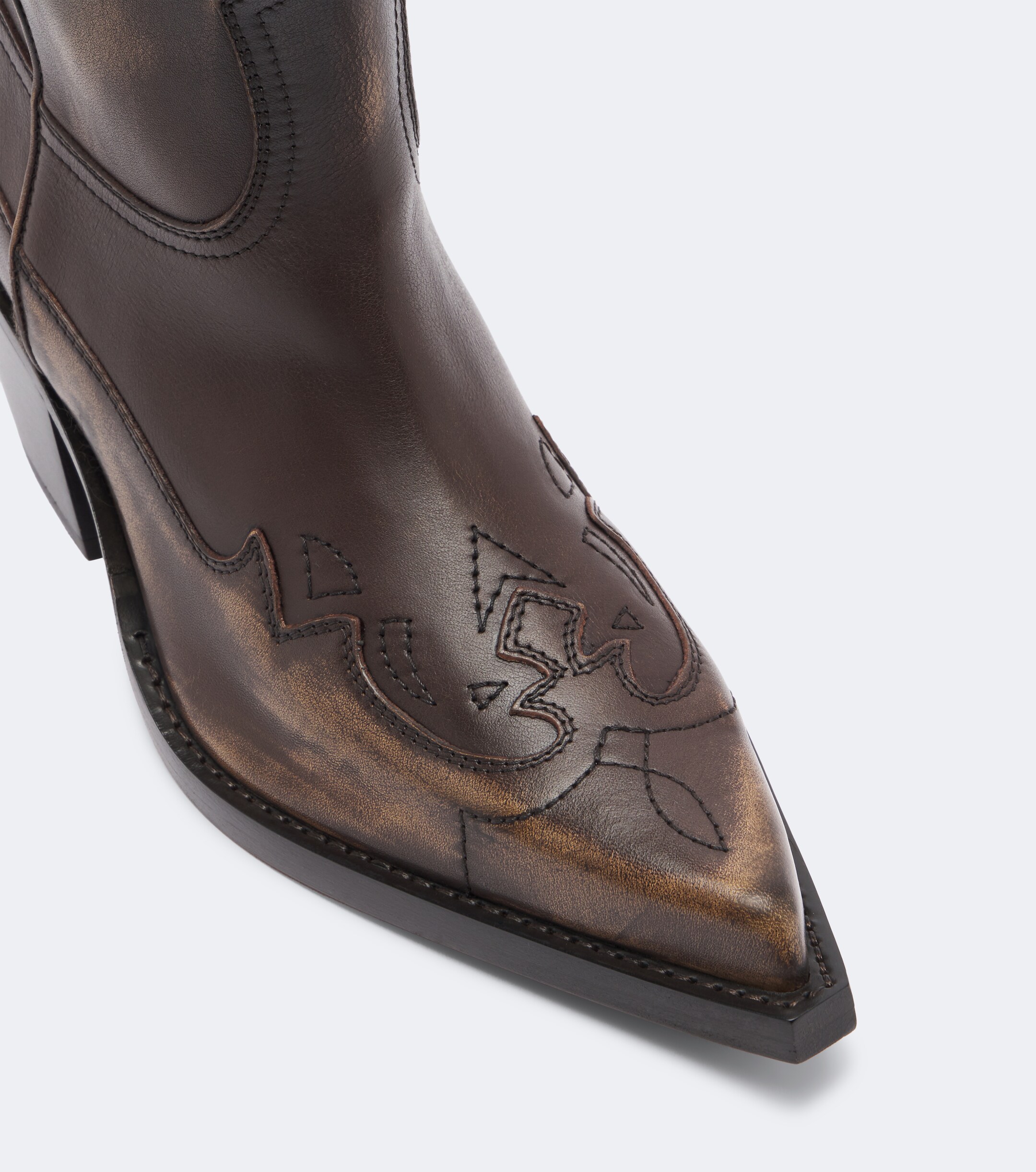 Paris Texas Paris Texas Dakota distressed leather cowboy boots