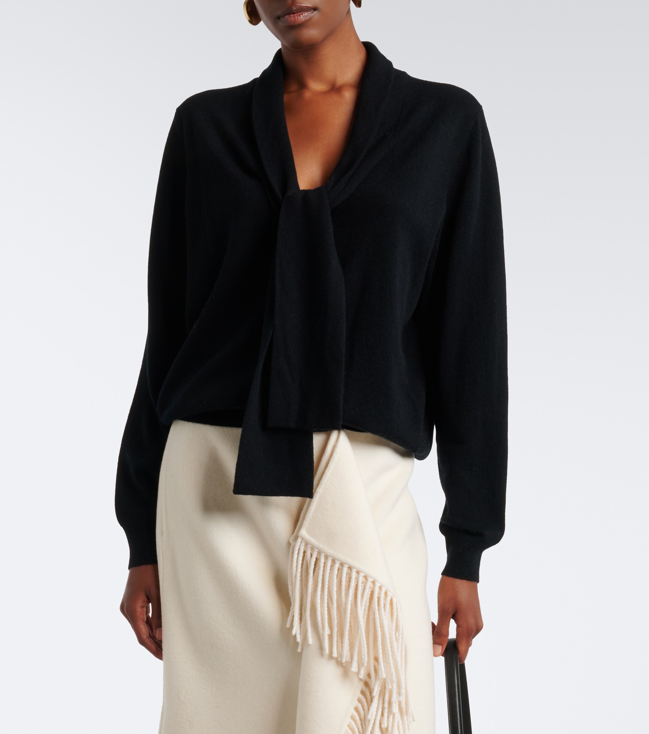 Jardin des Orangers Jardin des Orangers Tie-neck wool and cashmere sweater