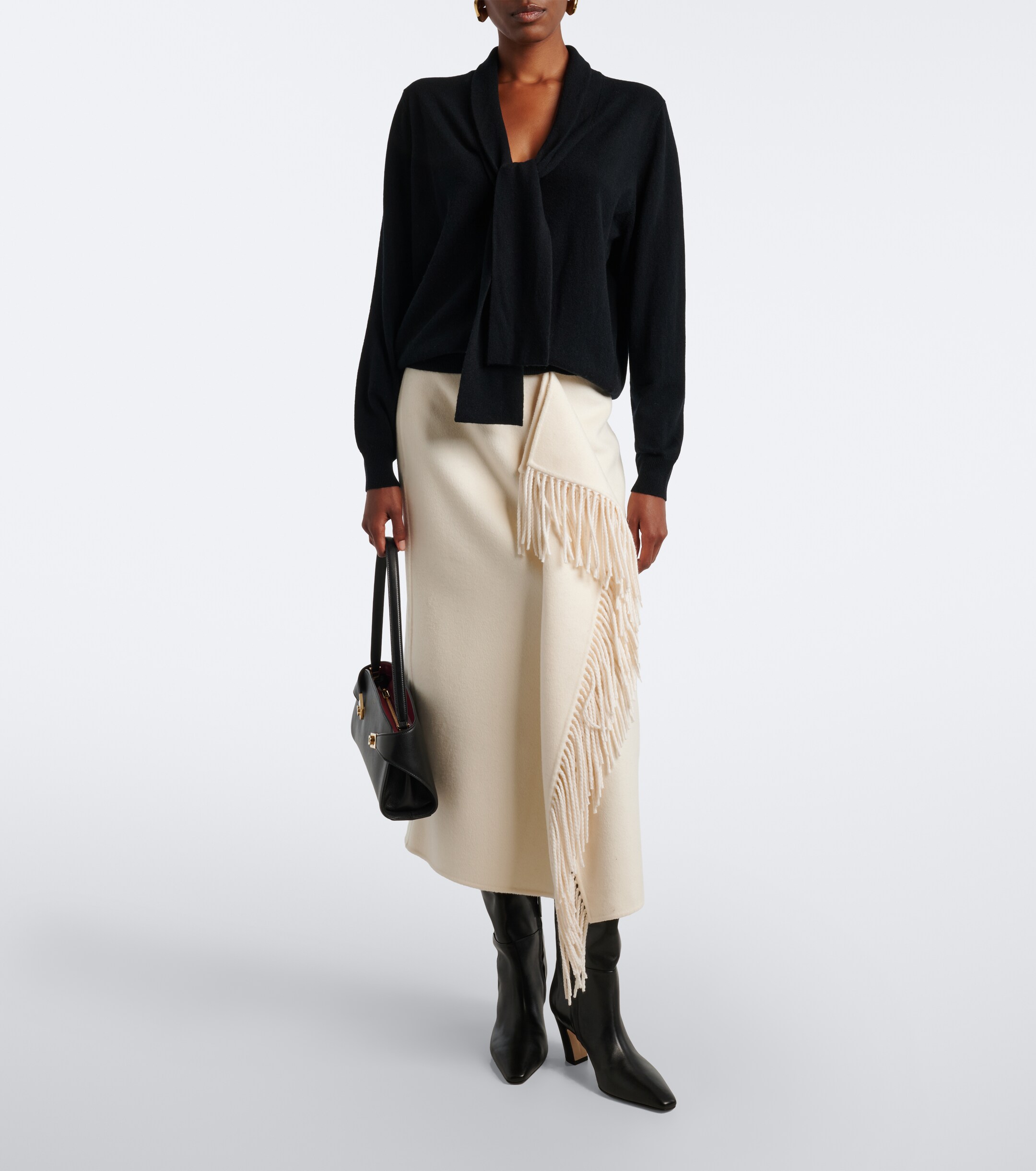 Jardin des Orangers Jardin des Orangers Tie-neck wool and cashmere sweater