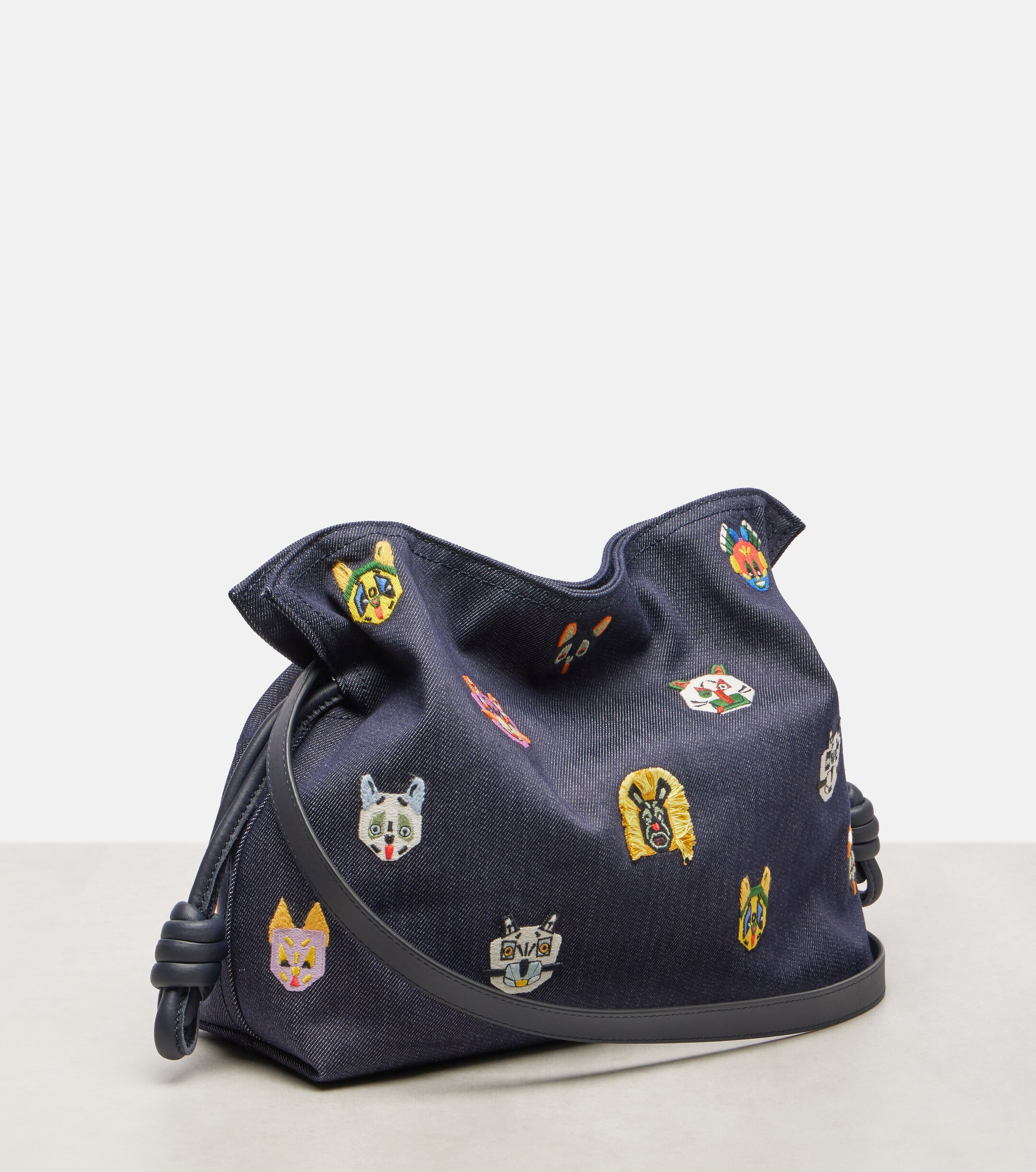 Loewe x Louis Wain Flamenco Cats Medium canvas clutch