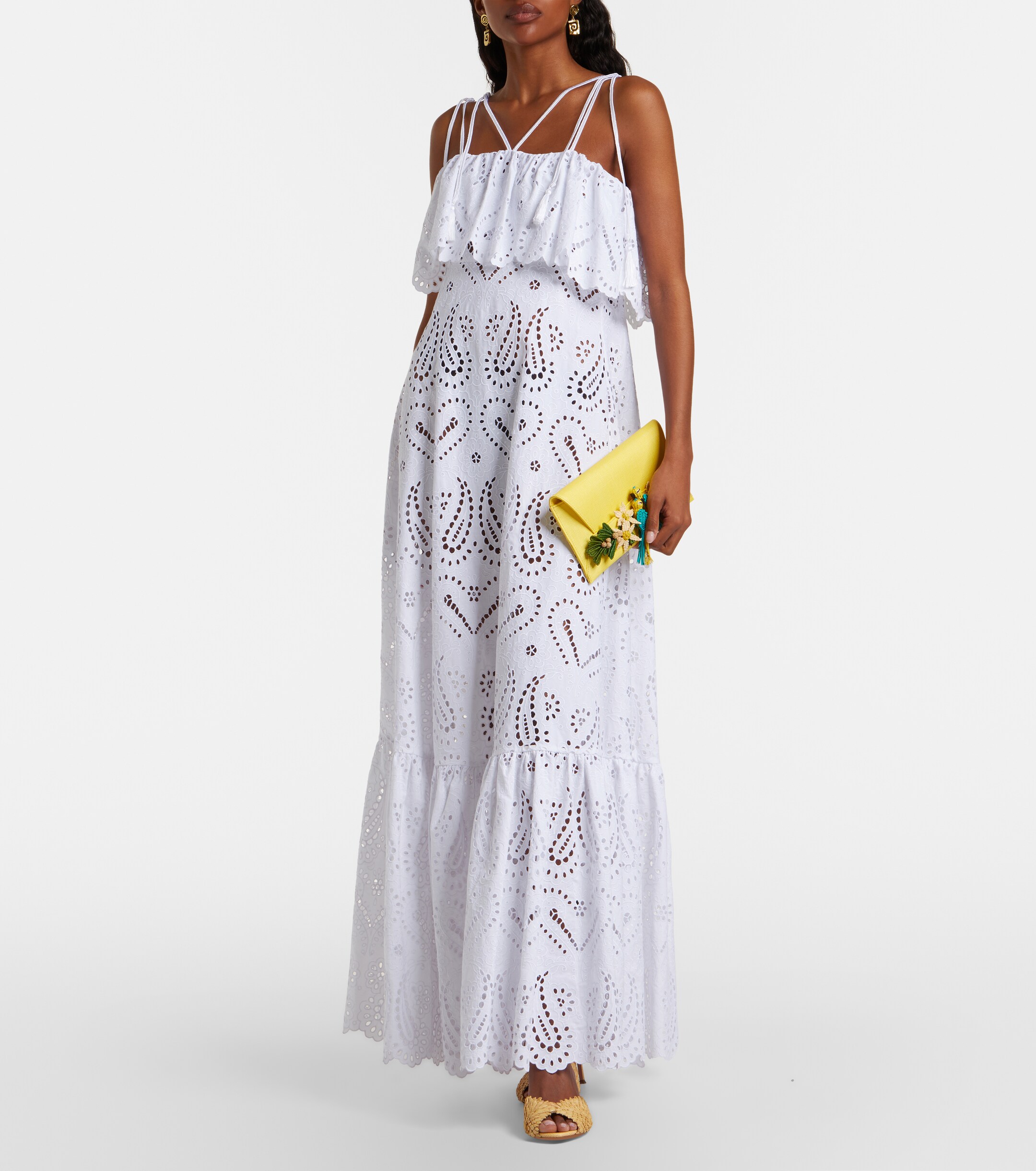 AQUAZZURA Birdsong Small raffia clutch