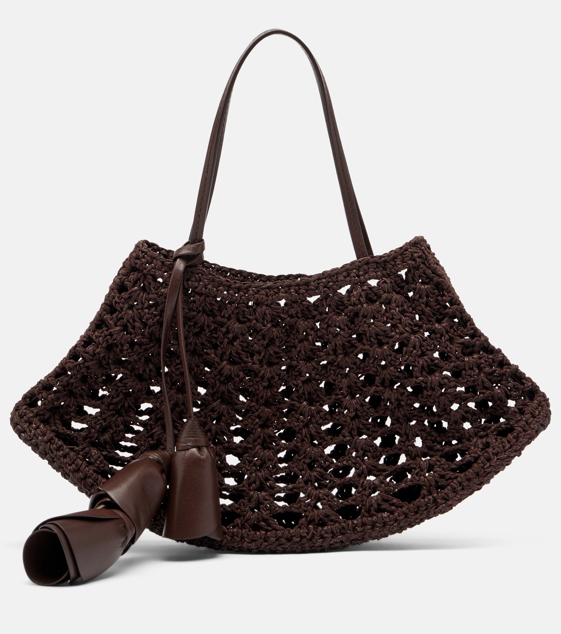 Magda Butrym Maya Small crochet leather top-handle bag