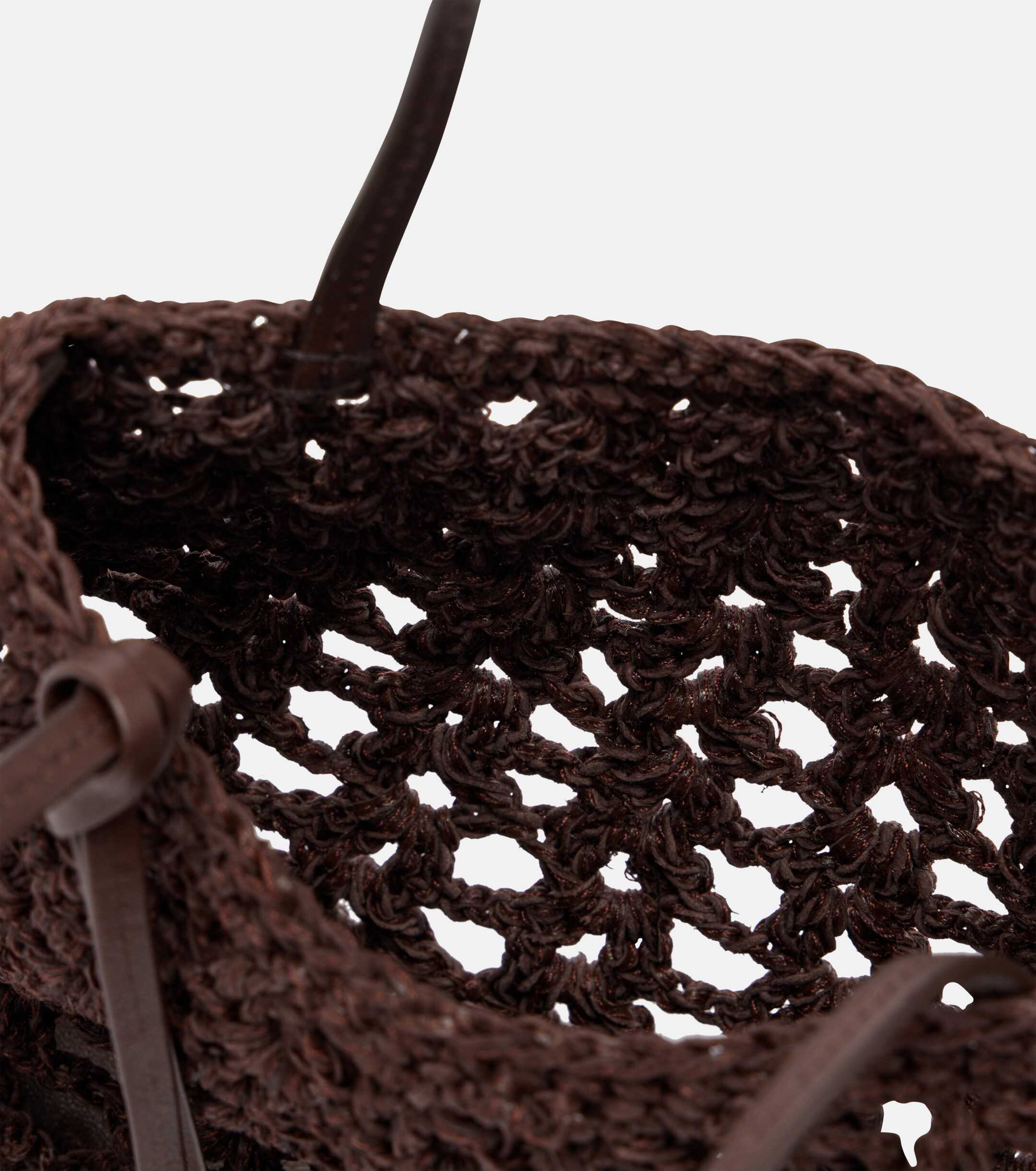 Magda Butrym Maya Small crochet leather top-handle bag