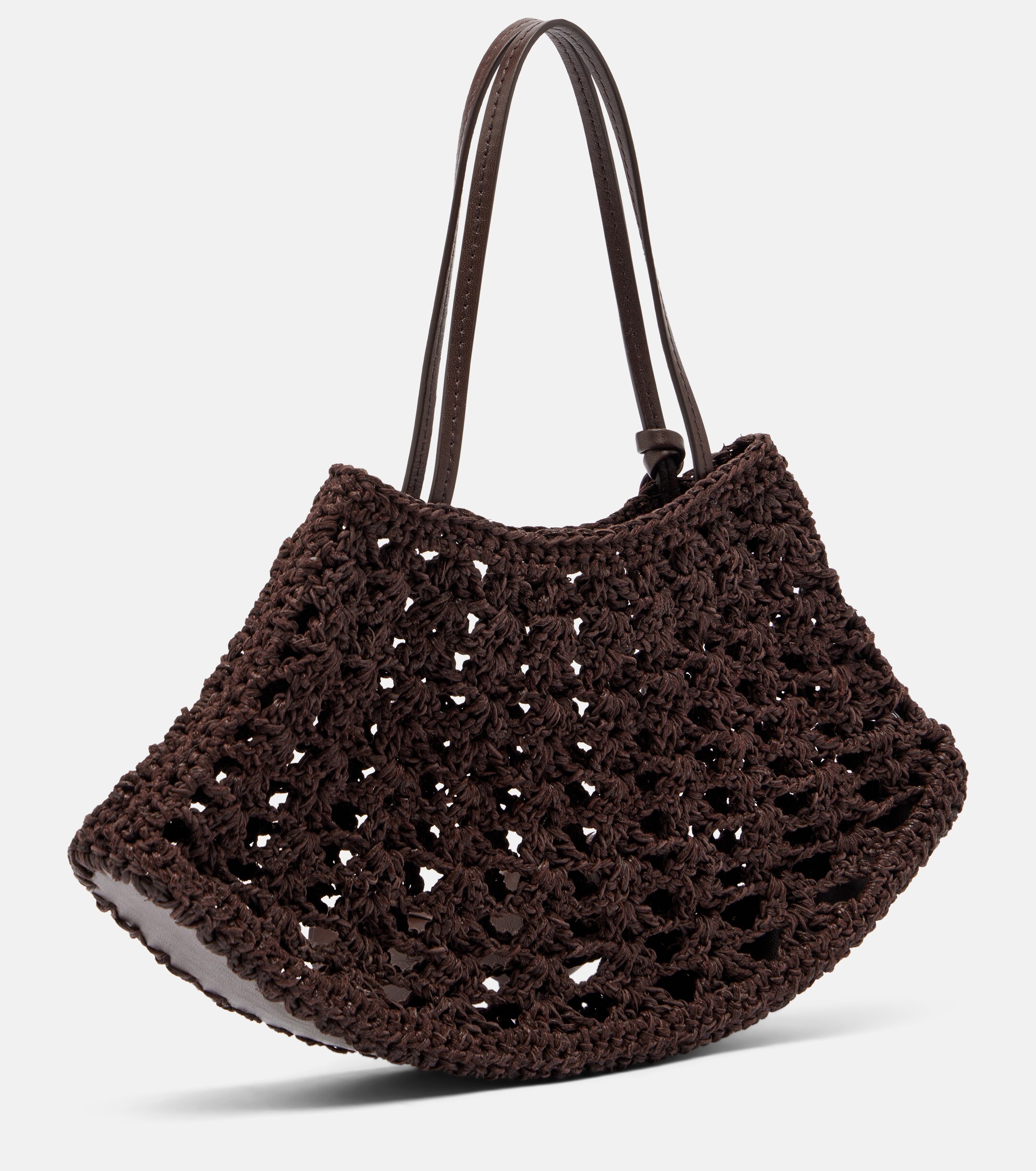 Magda Butrym Maya Small crochet leather top-handle bag
