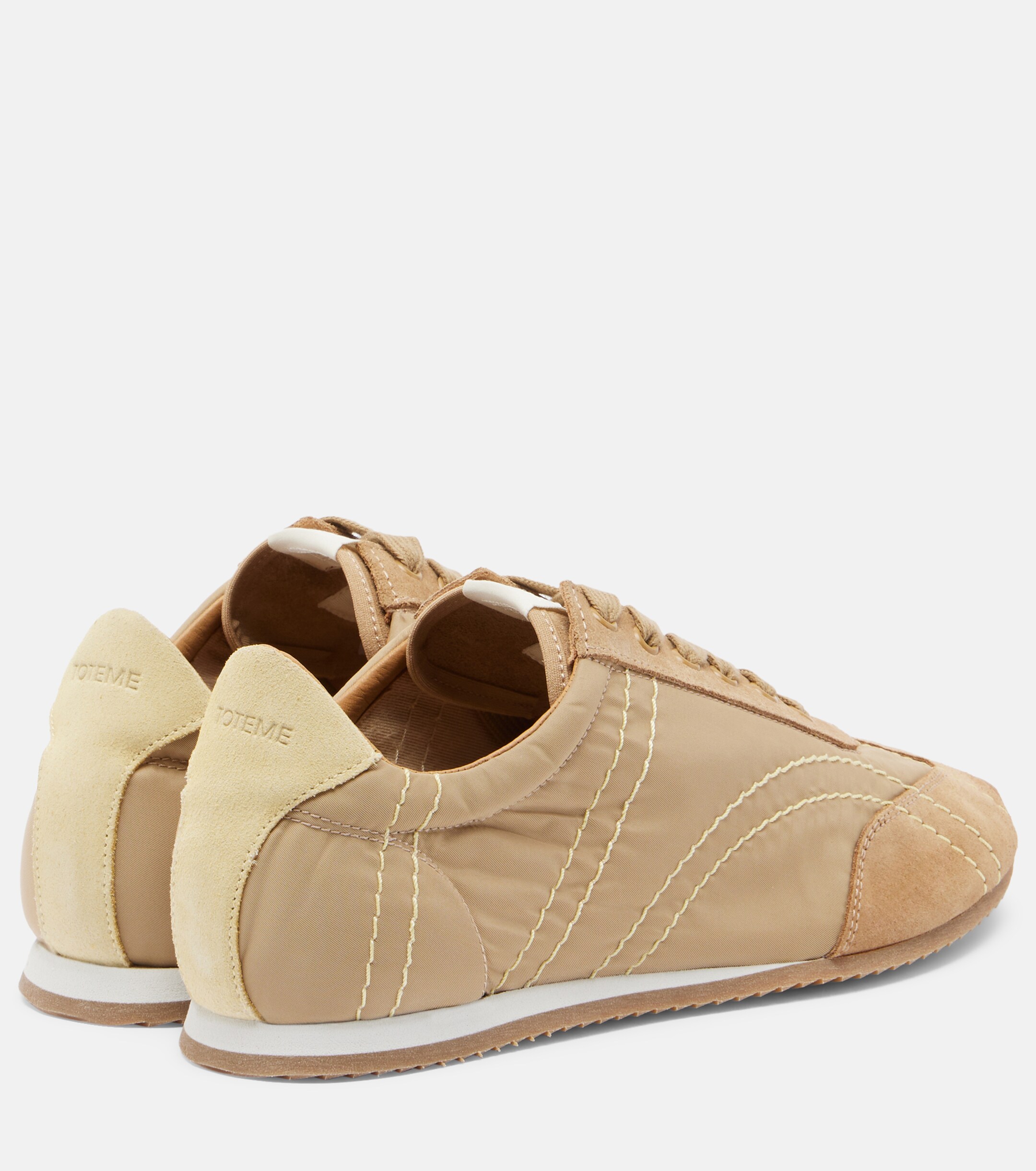 TOTEME Toteme Flex suede-trimmed sneakers