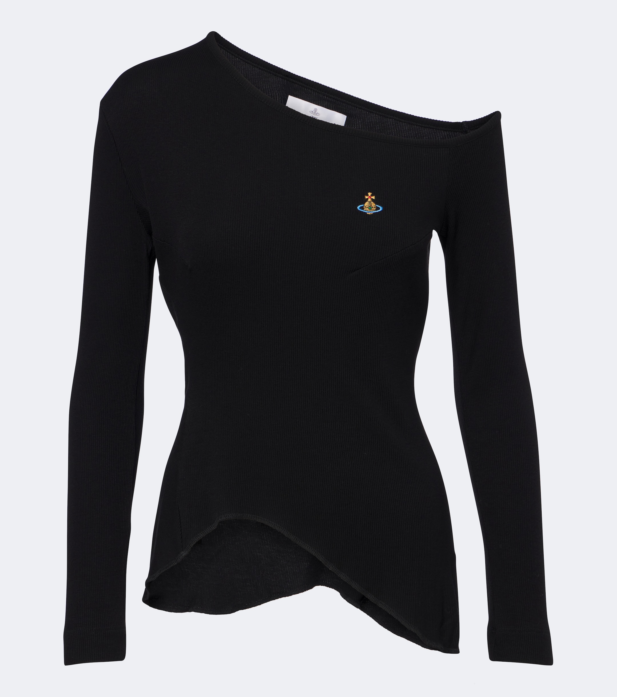 Vivienne Westwood Vivienne Westwood Orb ribbed-knit one-shoulder top