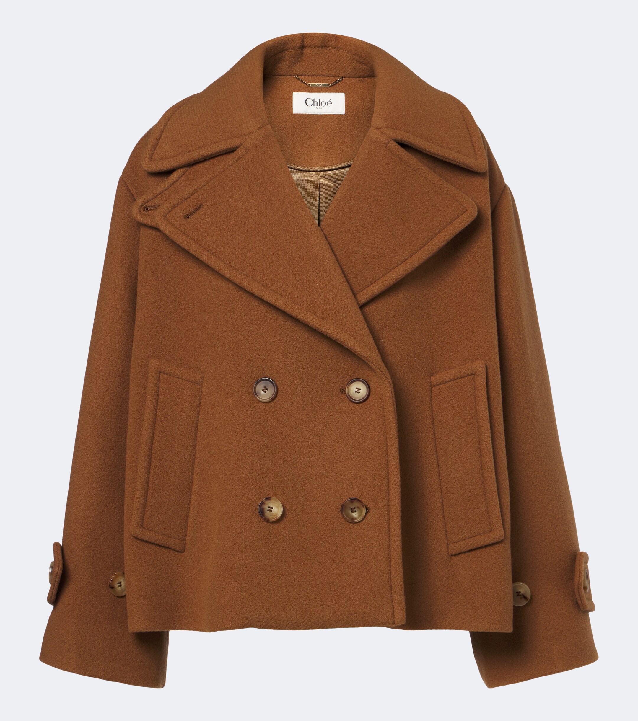 Chloé Chloé Oversized wool-blend peacoat