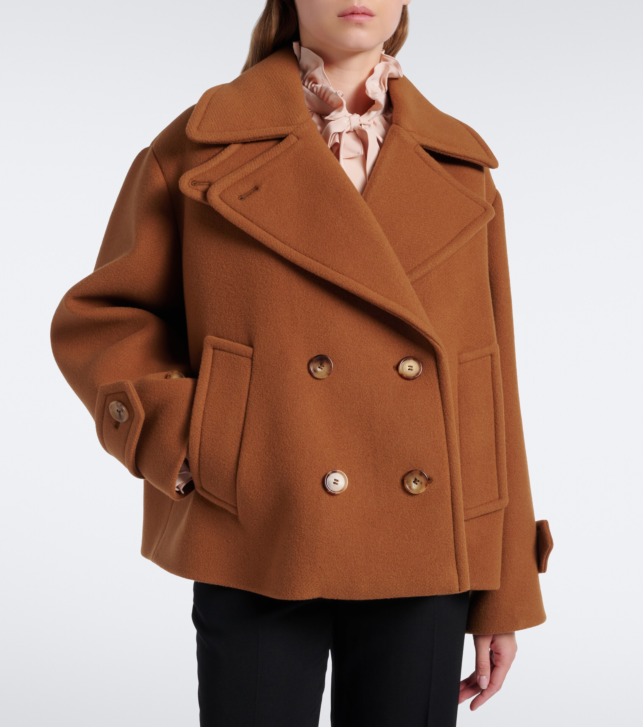 Chloé Chloé Oversized wool-blend peacoat