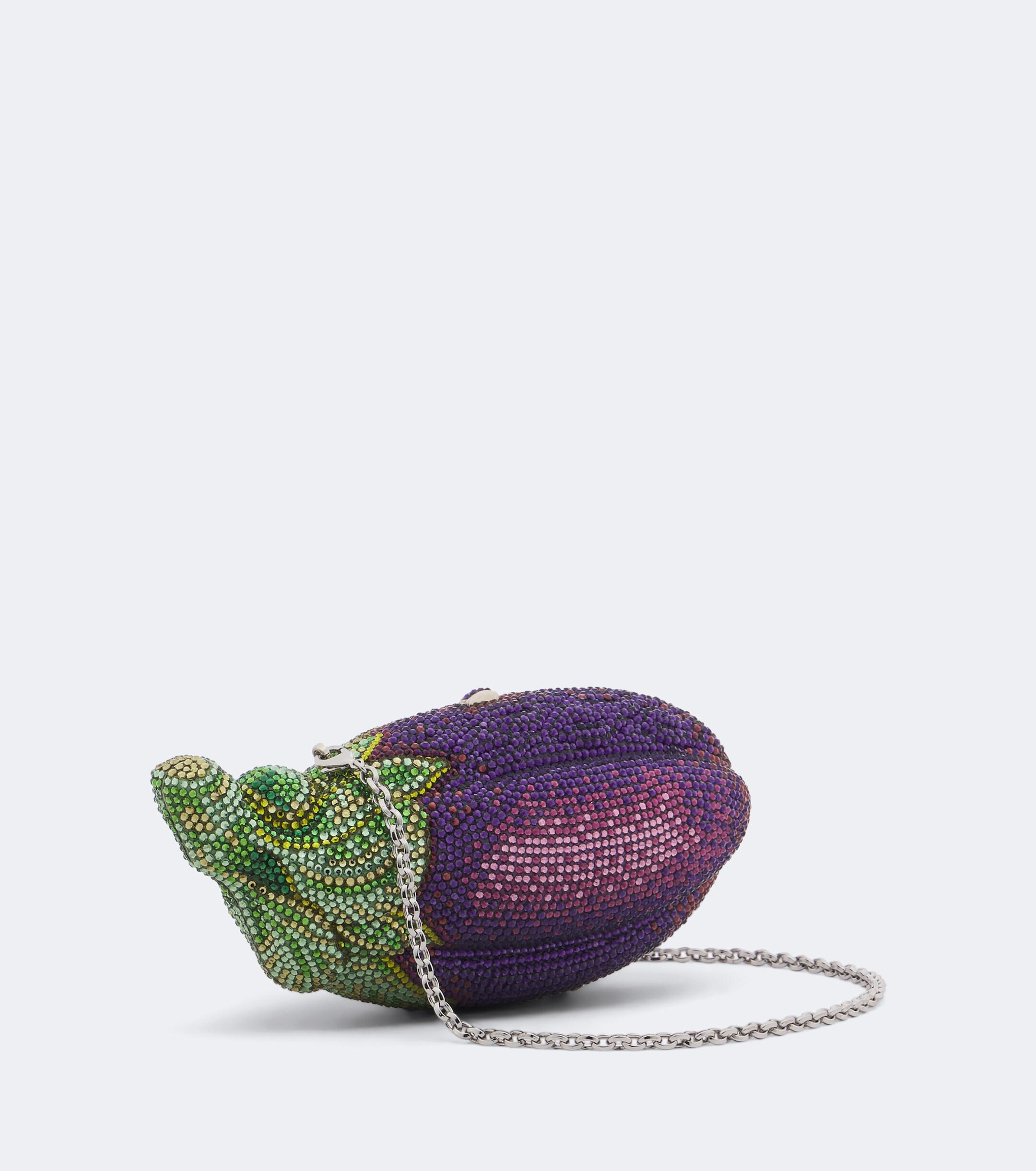 Judith Leiber Couture Judith Leiber Couture Eggplant crystal-embellished clutch
