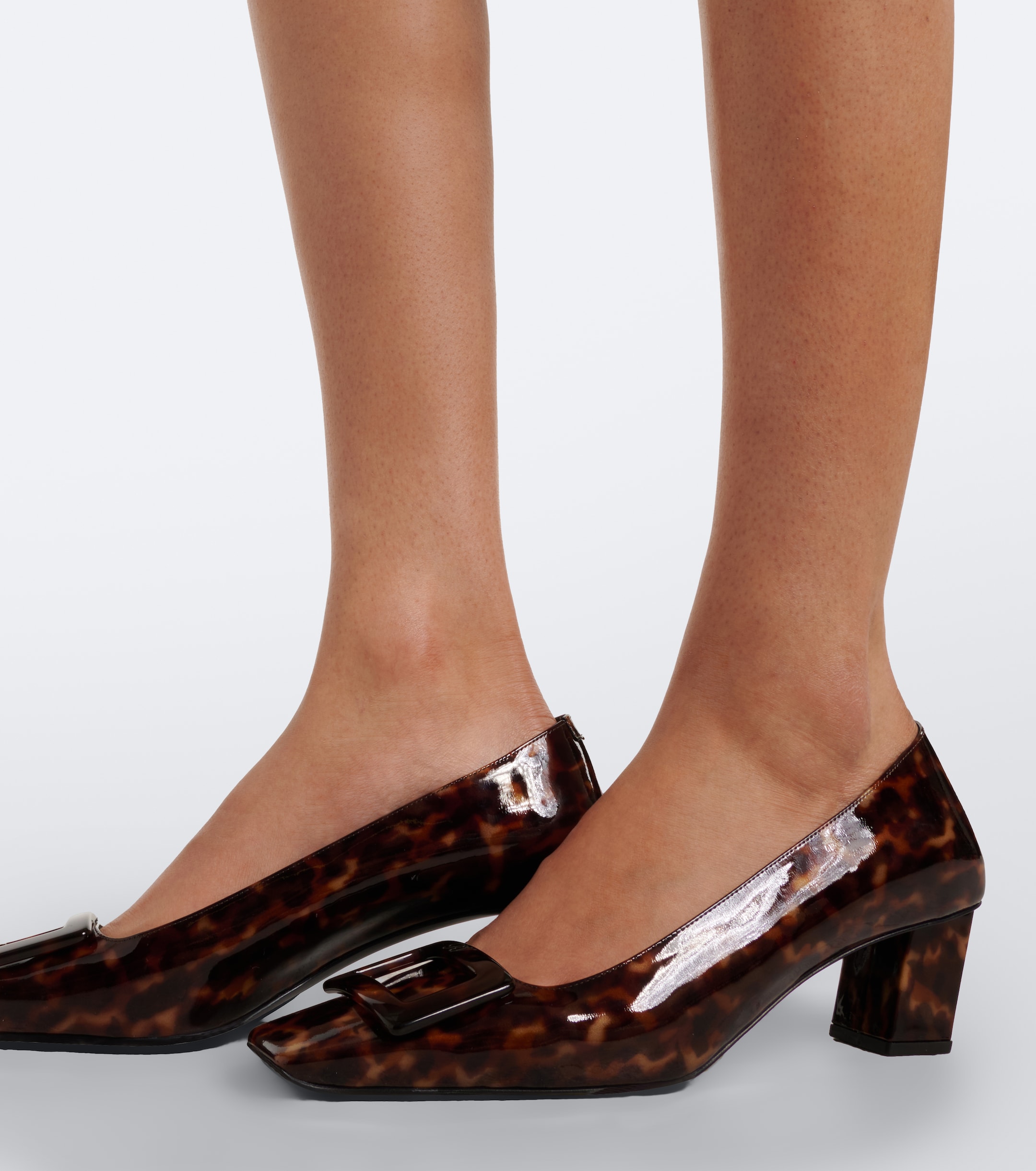 ROGER VIVIER Roger Vivier Belle Vivier printed patent leather pumps