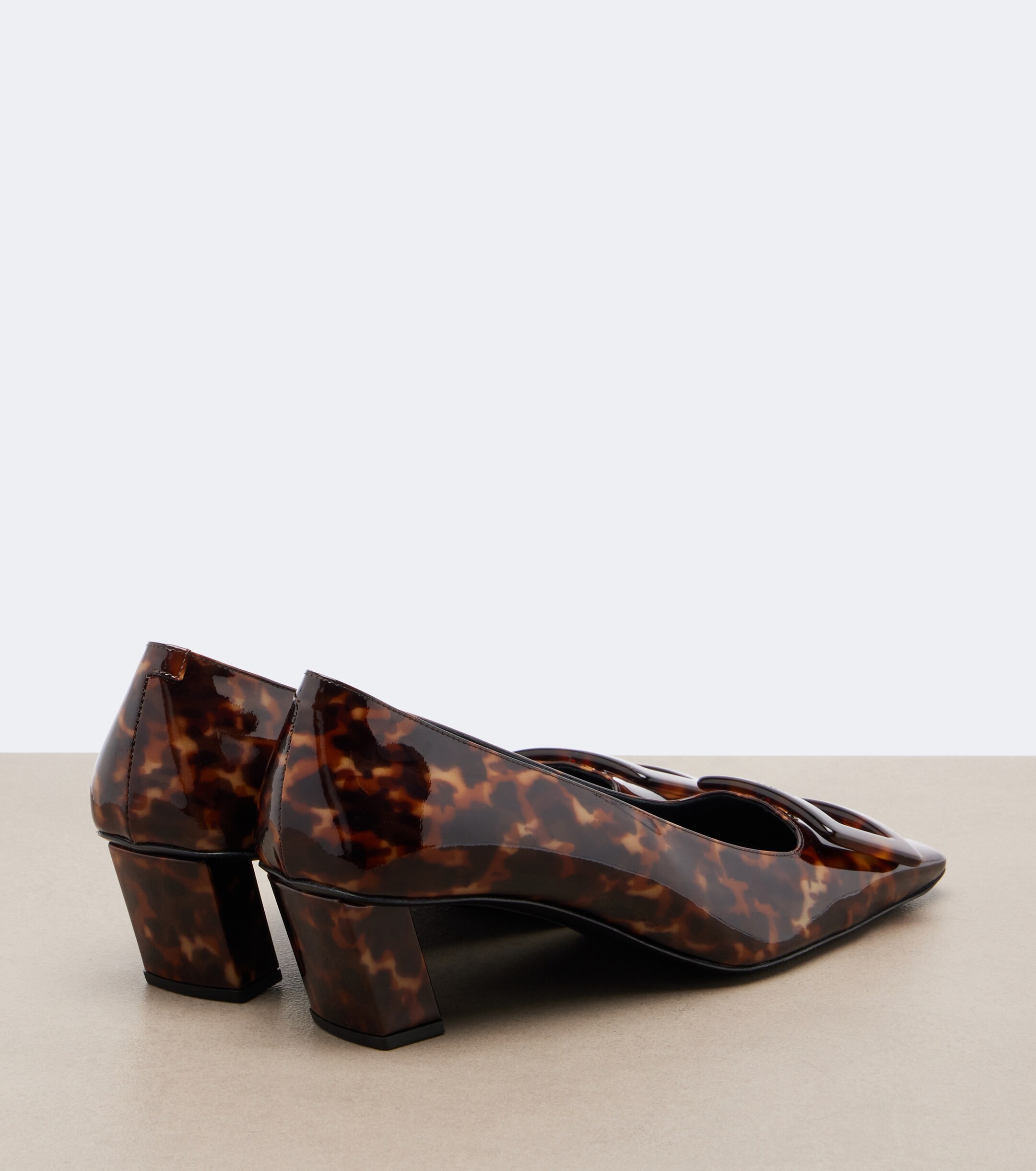 ROGER VIVIER Roger Vivier Belle Vivier printed patent leather pumps