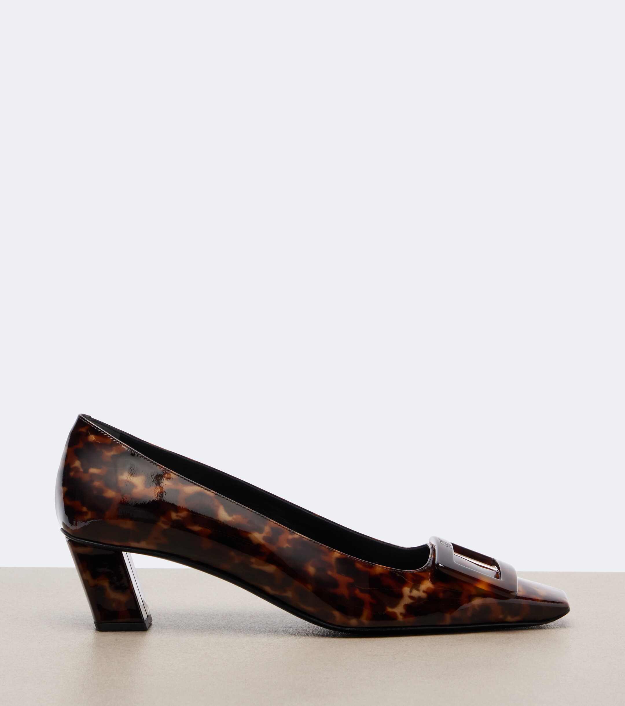 ROGER VIVIER Roger Vivier Belle Vivier printed patent leather pumps