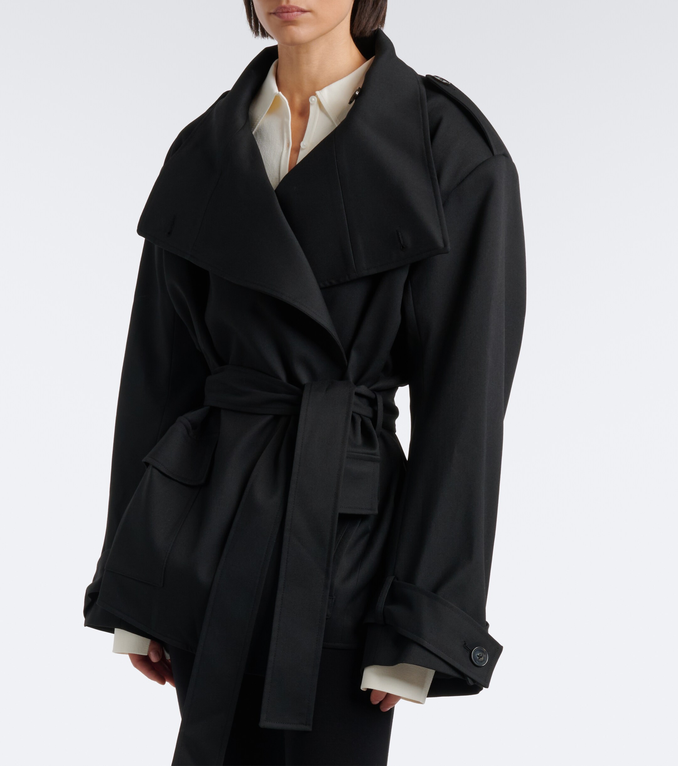 The Frankie Shop The Frankie Shop Tavea belted double-breasted jacket