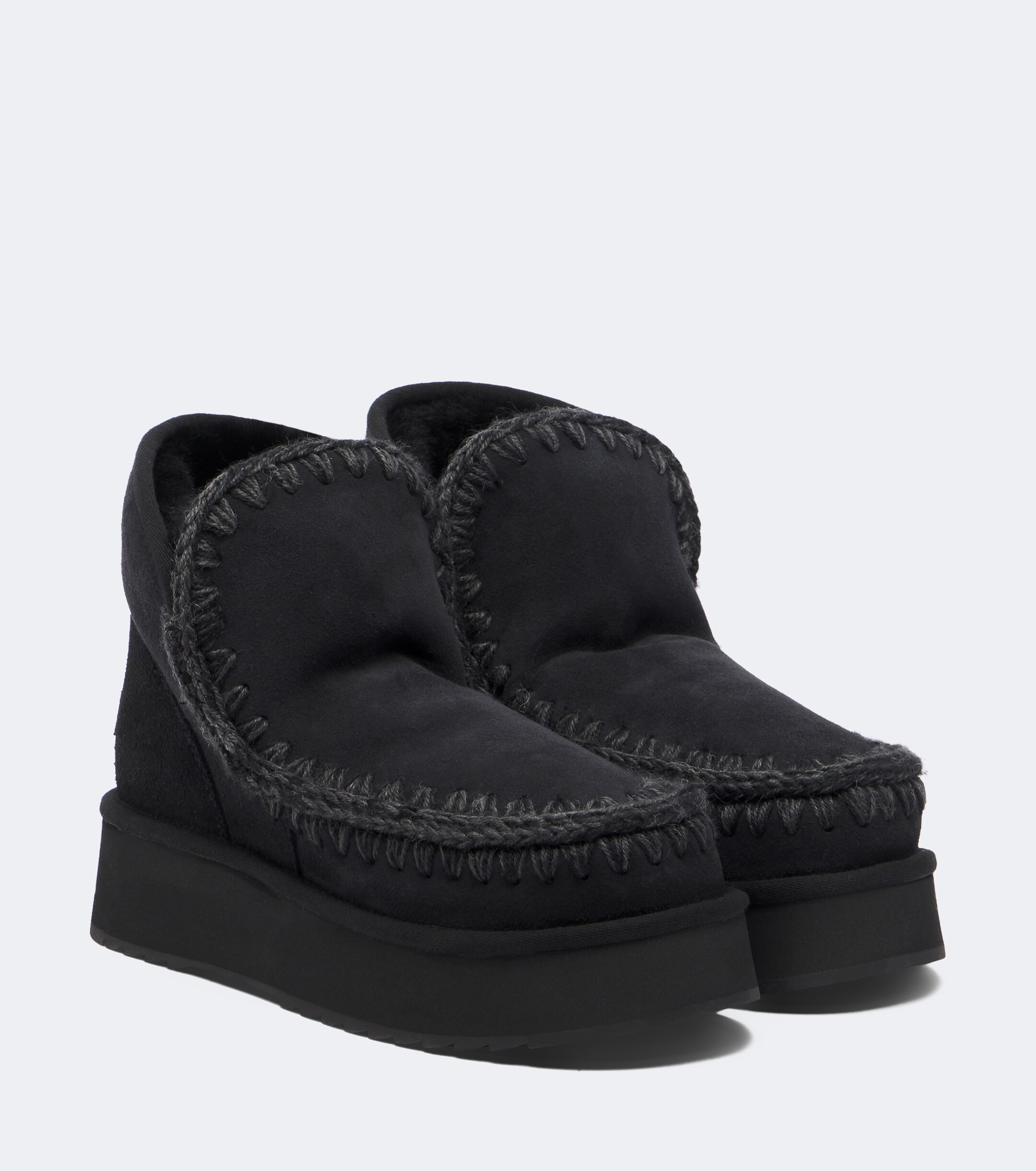 MOU Mou Mini shearling-lined suede ankle boots