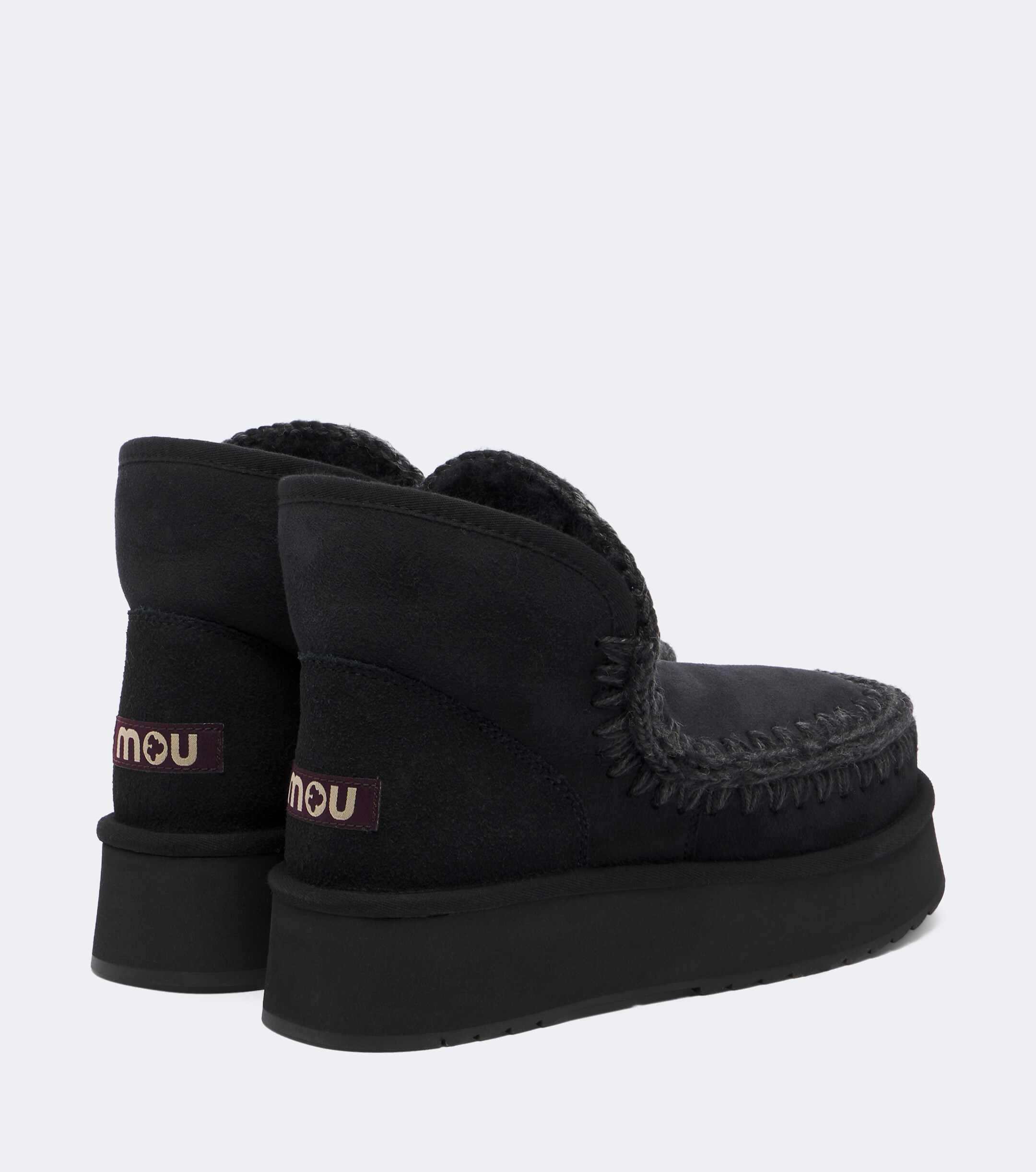 MOU Mou Mini shearling-lined suede ankle boots
