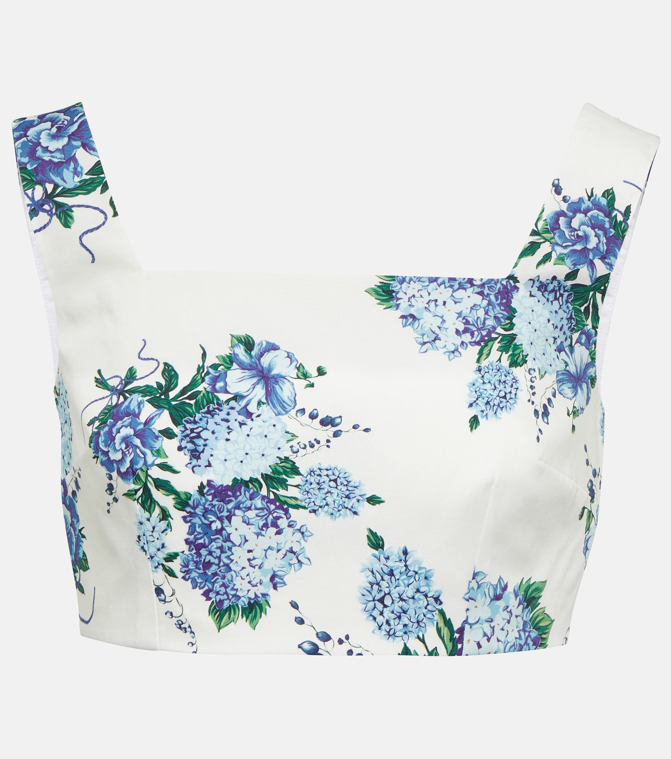 Emilia Wickstead Jeanie floral cotton crop top
