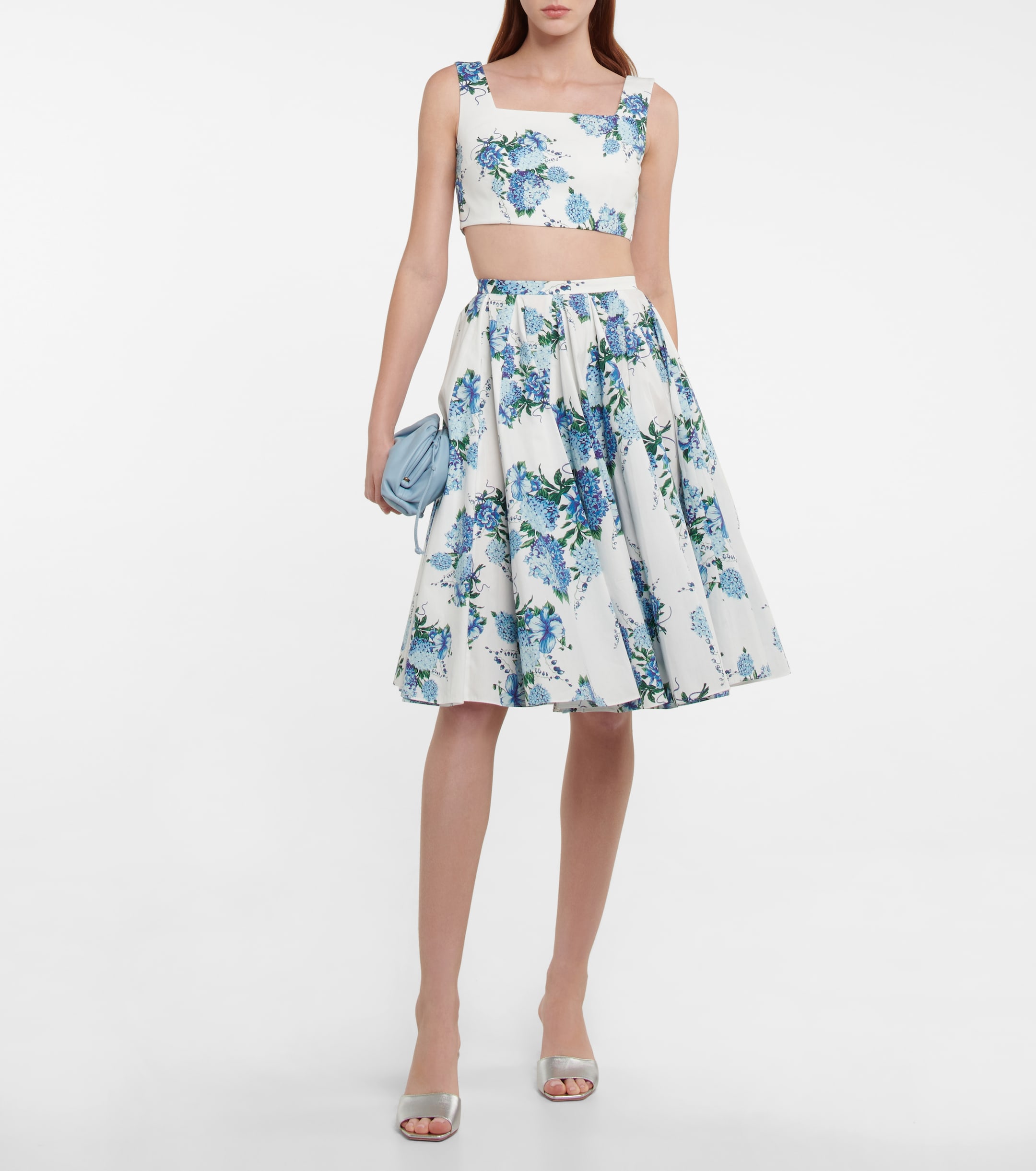Emilia Wickstead Jeanie floral cotton crop top