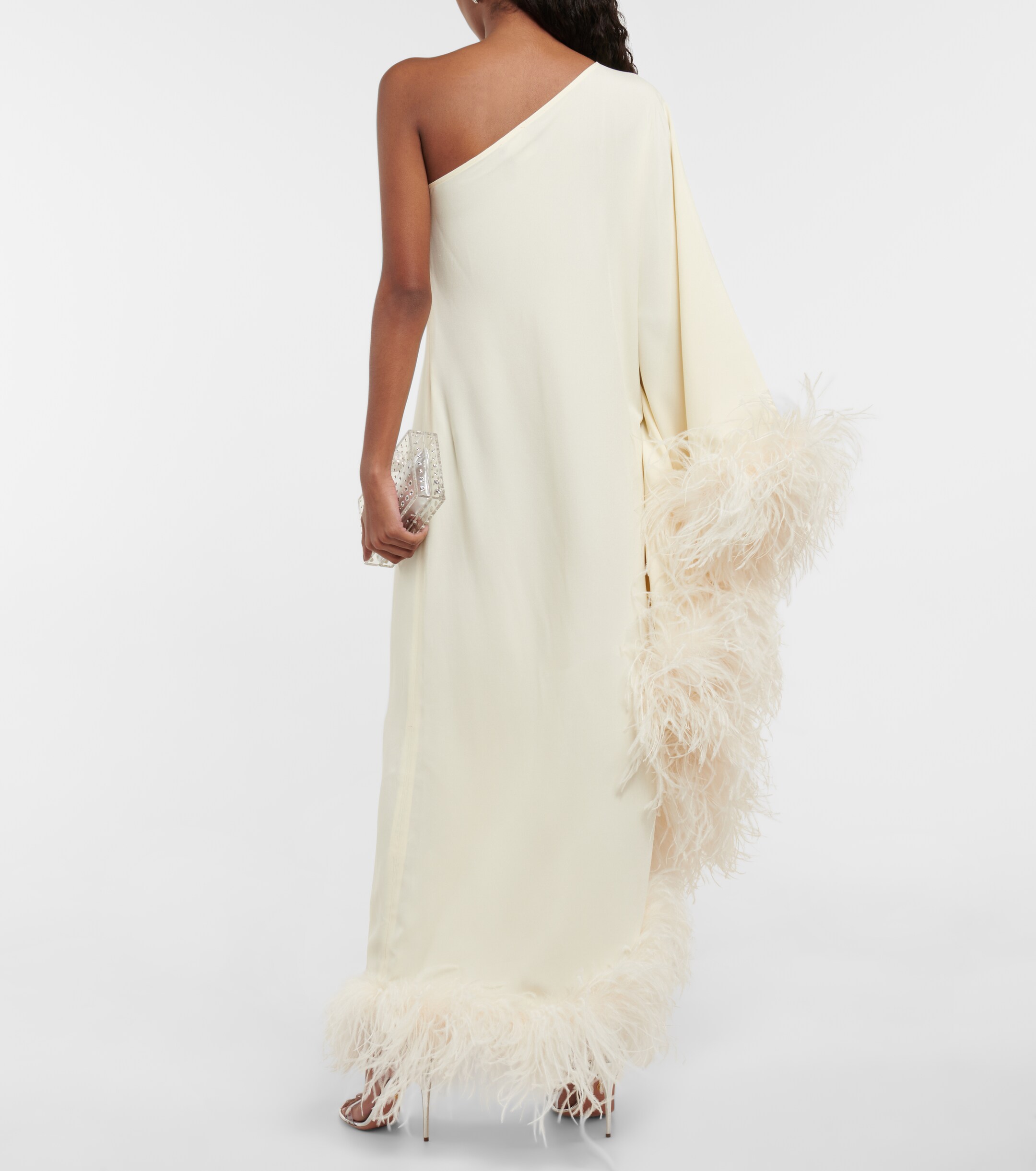 Taller Marmo Ubud feather-trimmed gown thumbnail