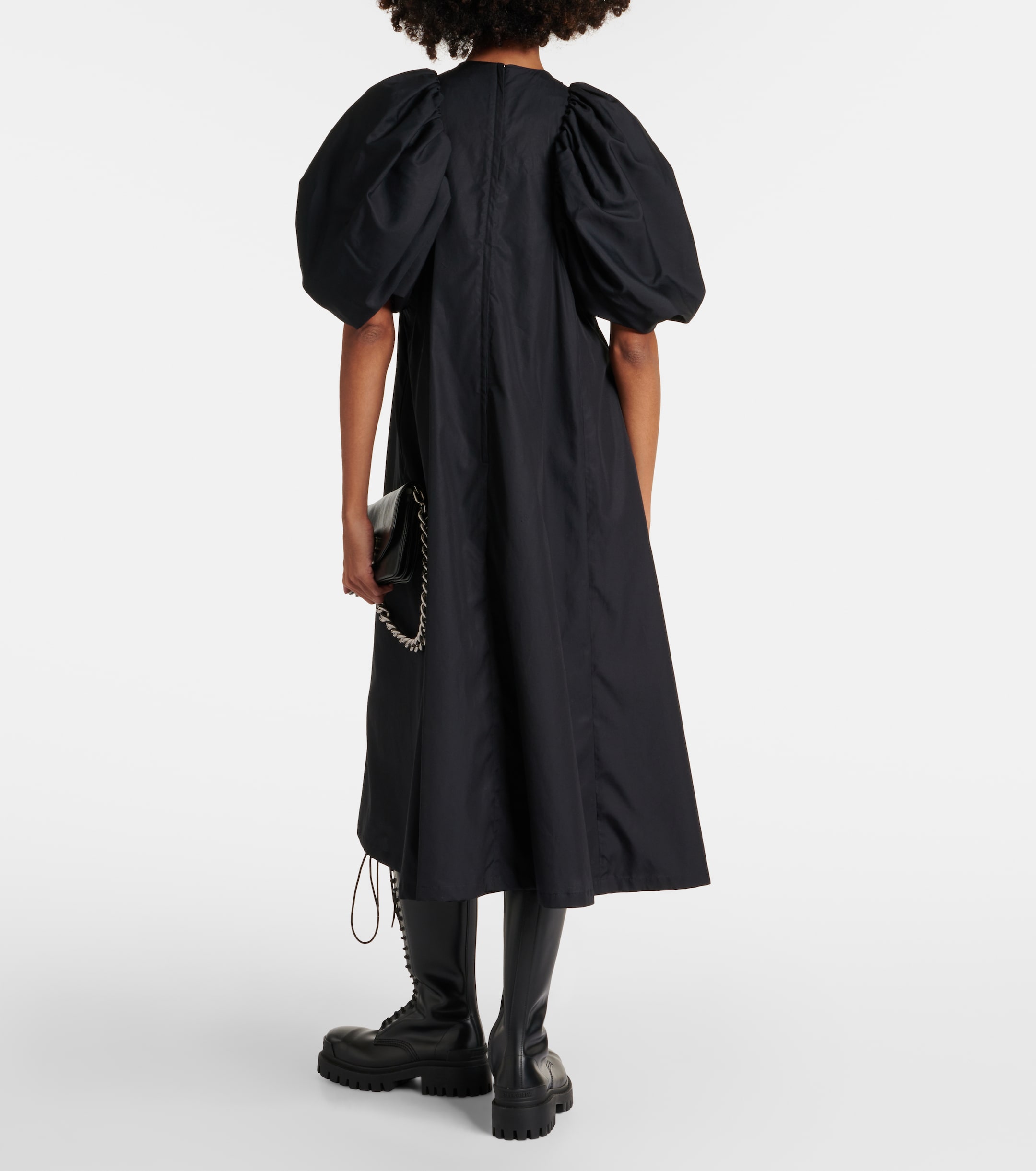 Noir Kei Ninomiya Puff-sleeve cotton poplin maxi dress thumbnail