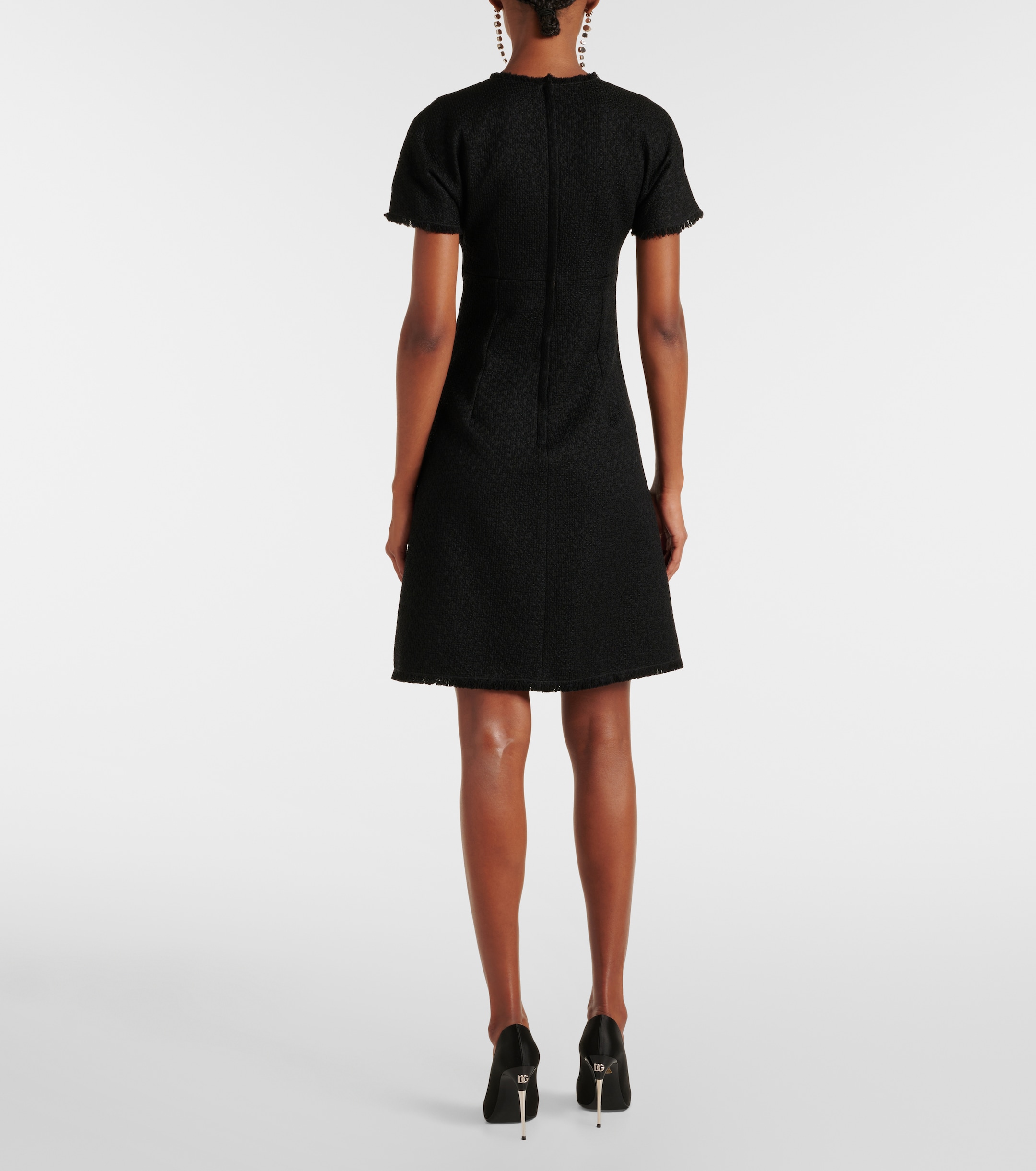 Dolce&Gabbana DG wool-blend tweed minidress thumbnail