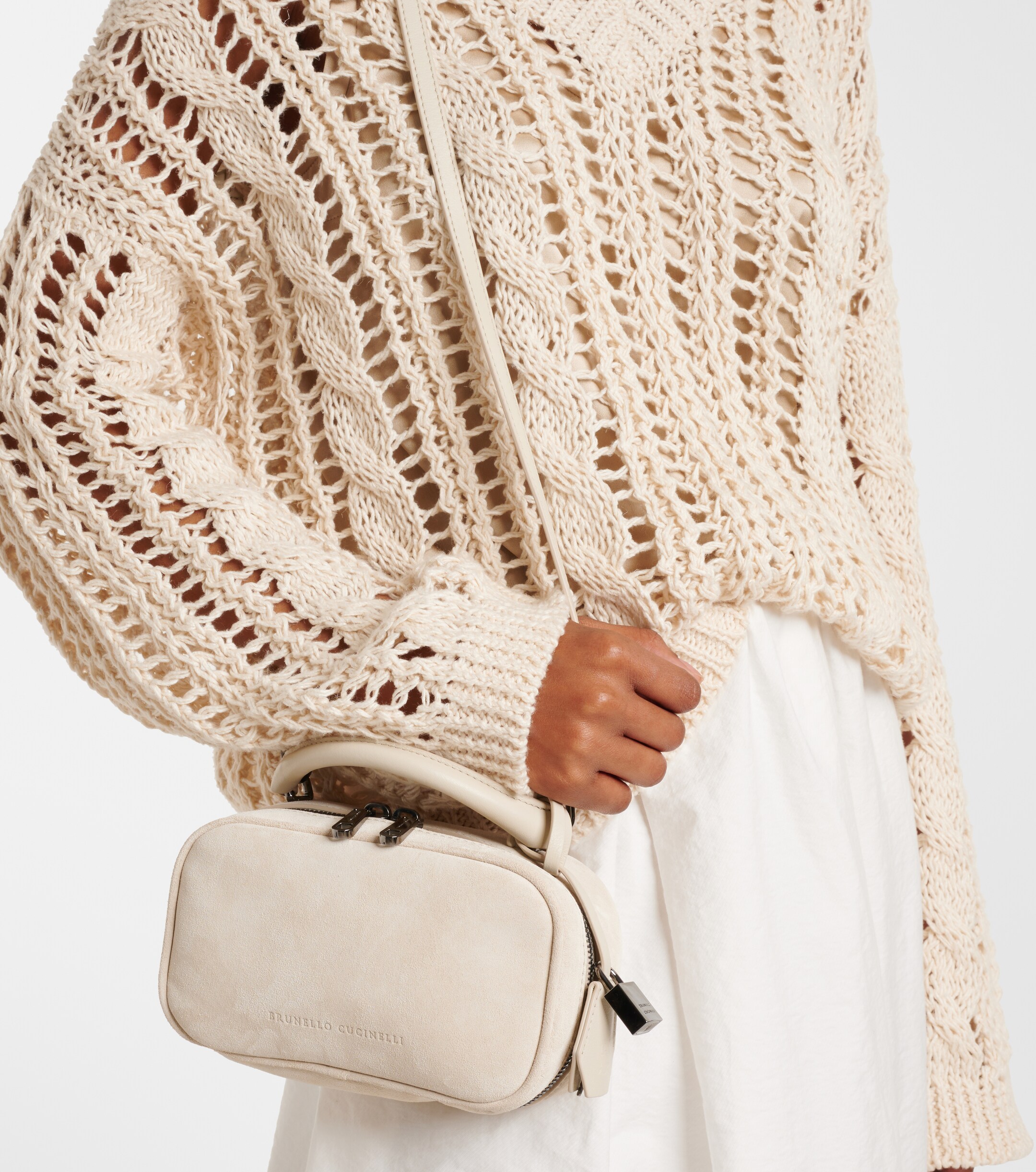 Brunello Cucinelli Foulard Mini suede tote bag