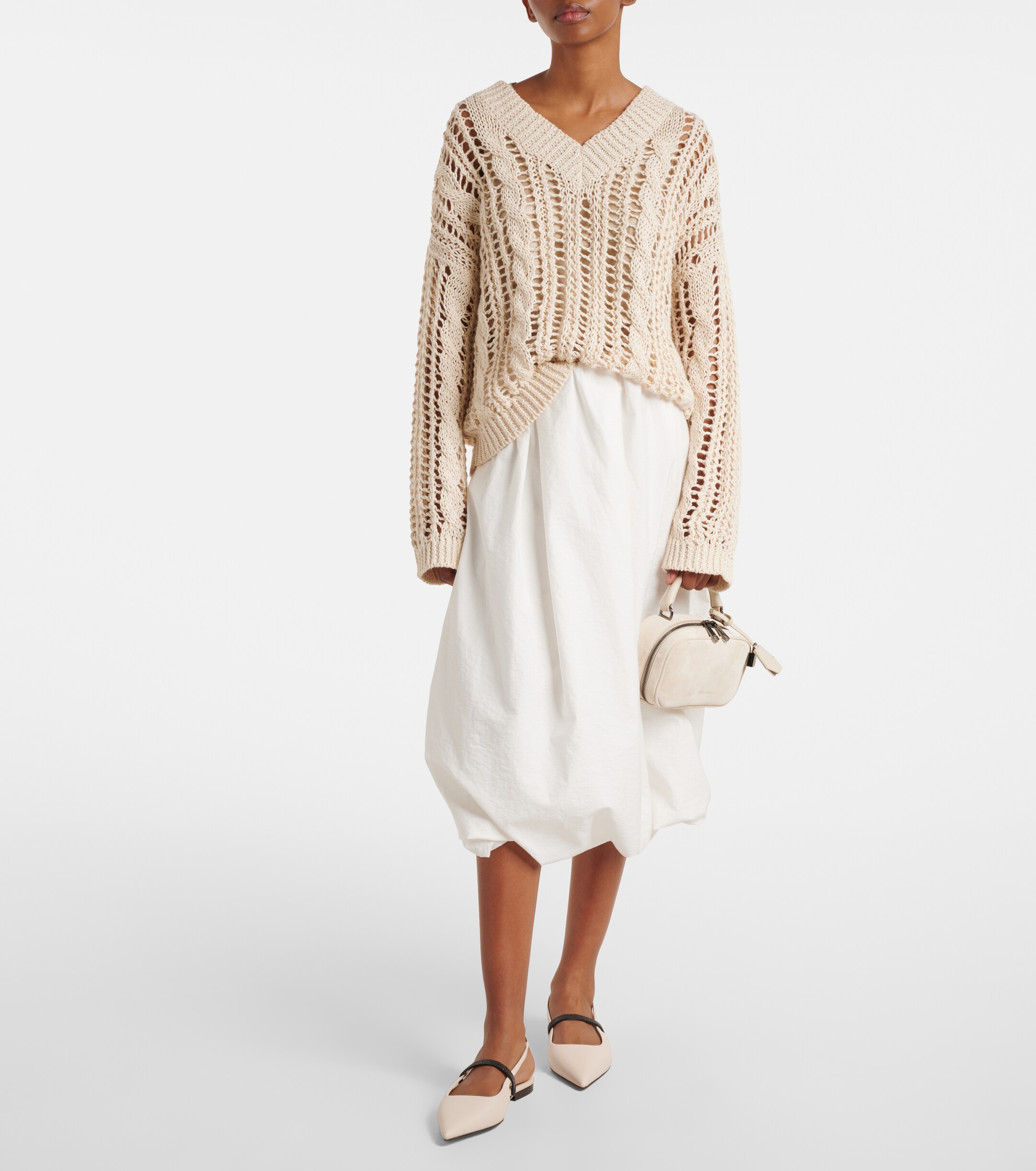 Brunello Cucinelli Foulard Mini suede tote bag