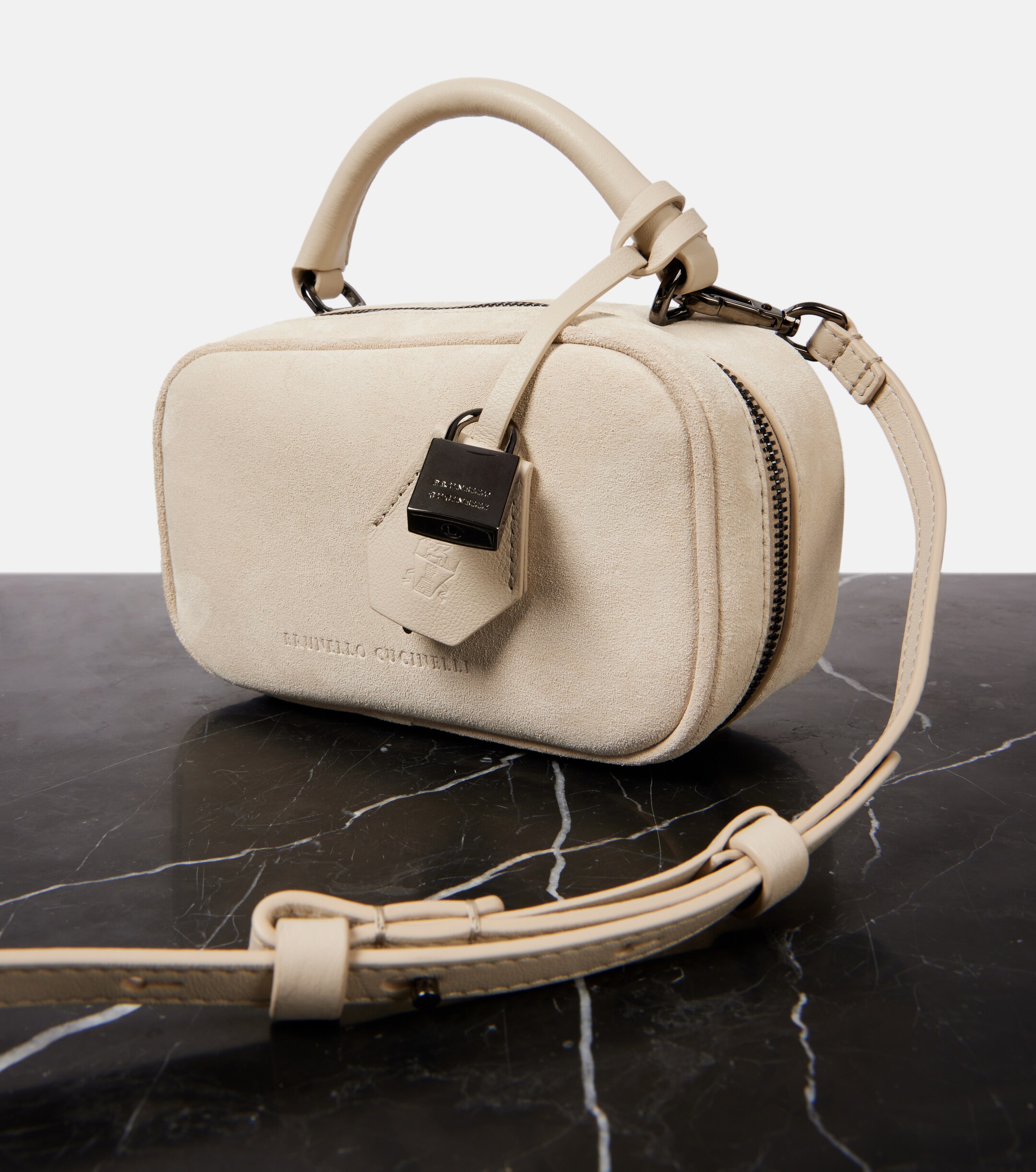 Brunello Cucinelli Foulard Mini suede tote bag