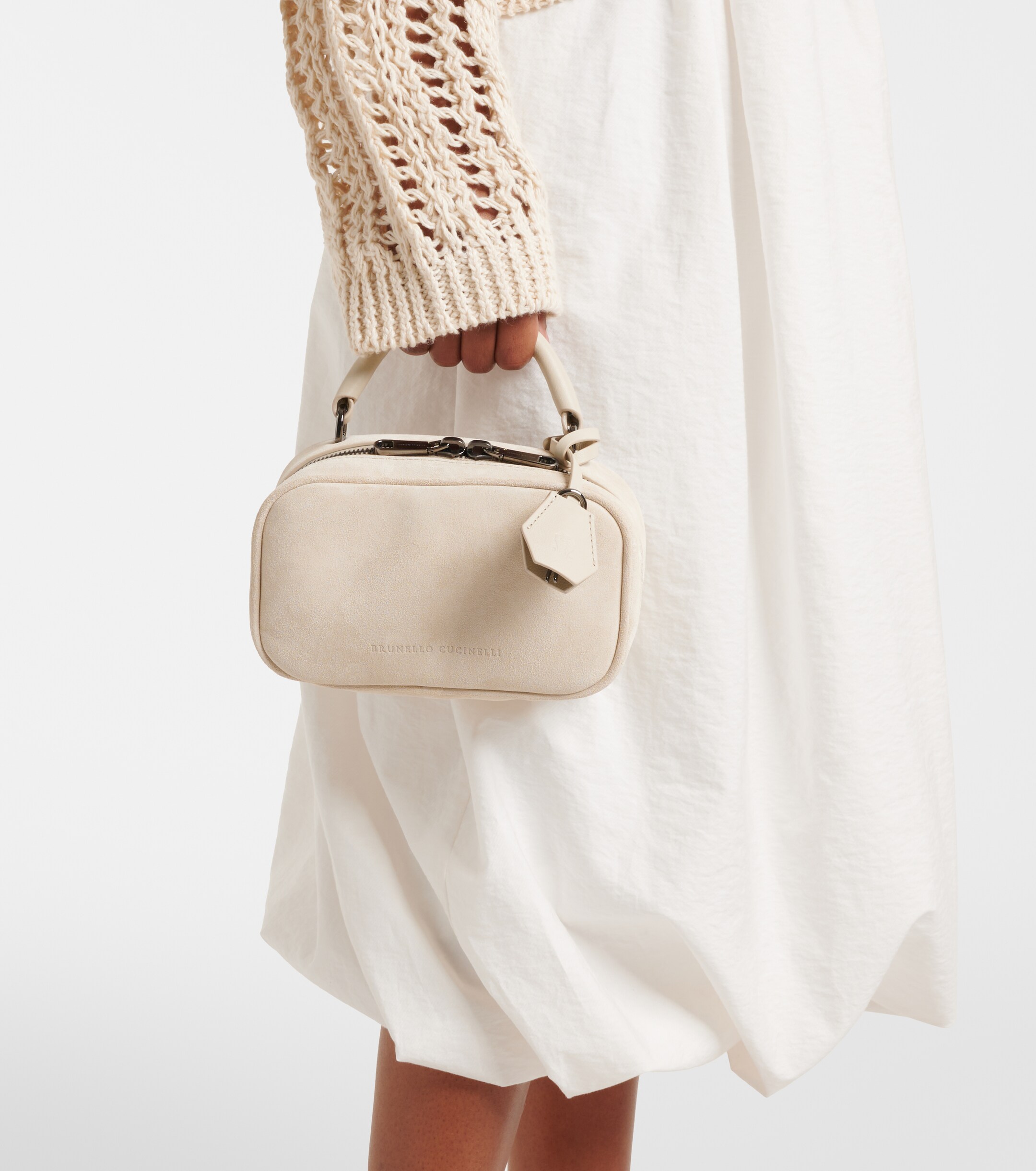Brunello Cucinelli Foulard Mini suede tote bag