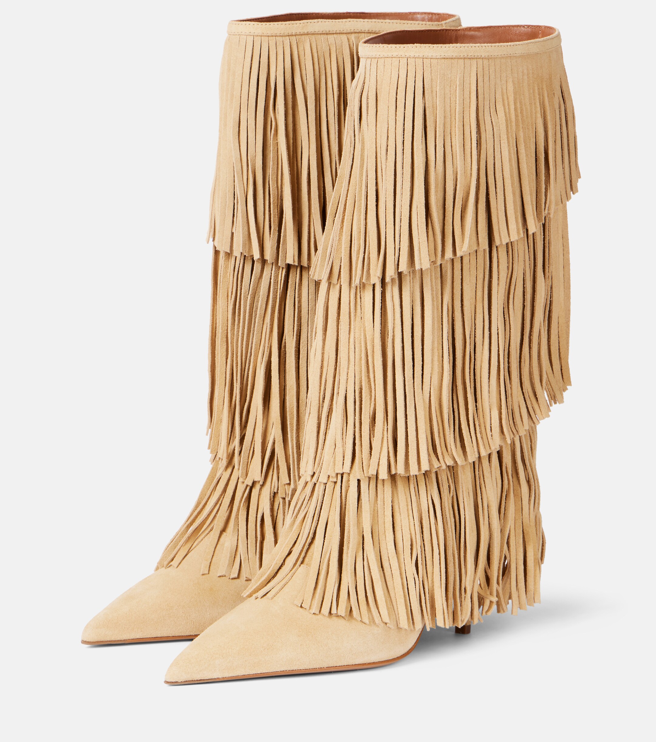 Paris Texas Jessie 75 fringed suede boots