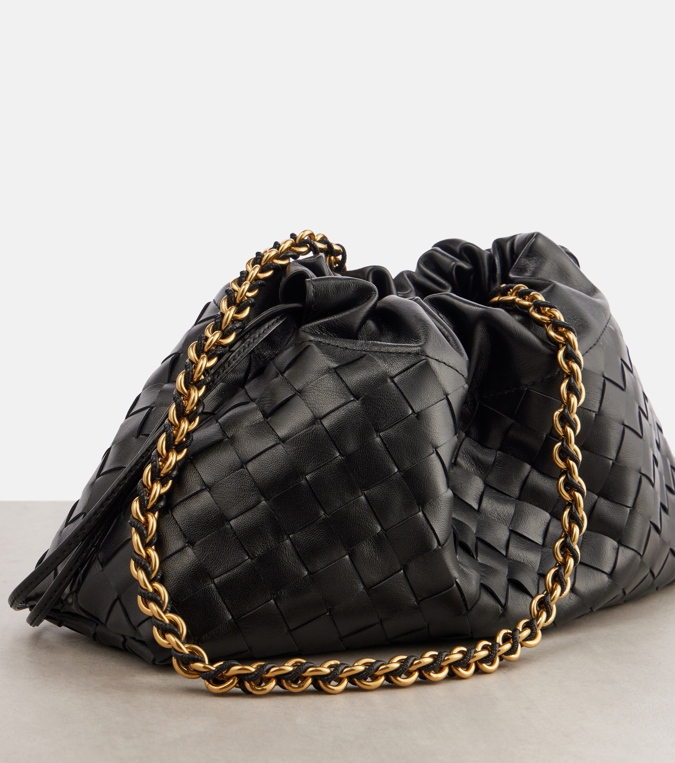 Bottega Veneta Dustbag Soirée Medium leather clutch