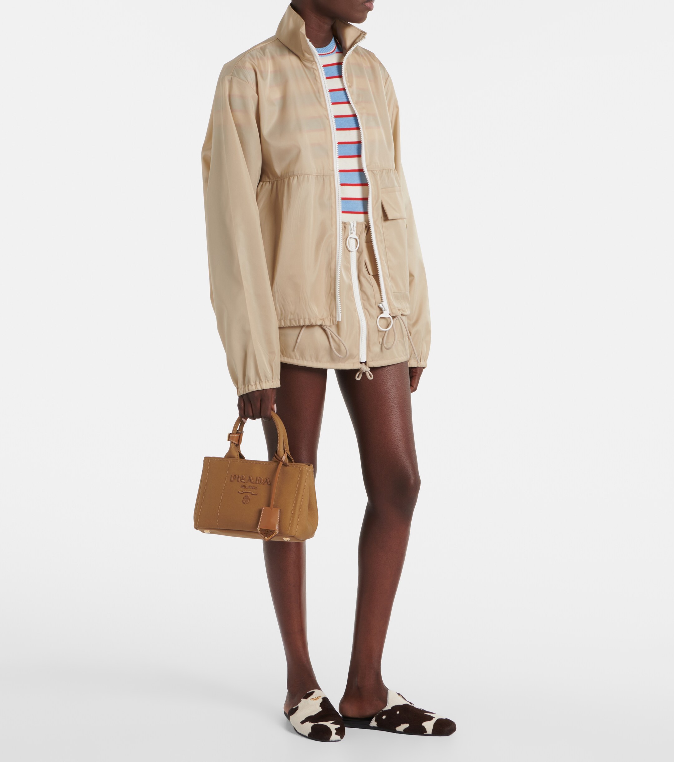 Prada Prada Jardinière Mini canvas tote bag