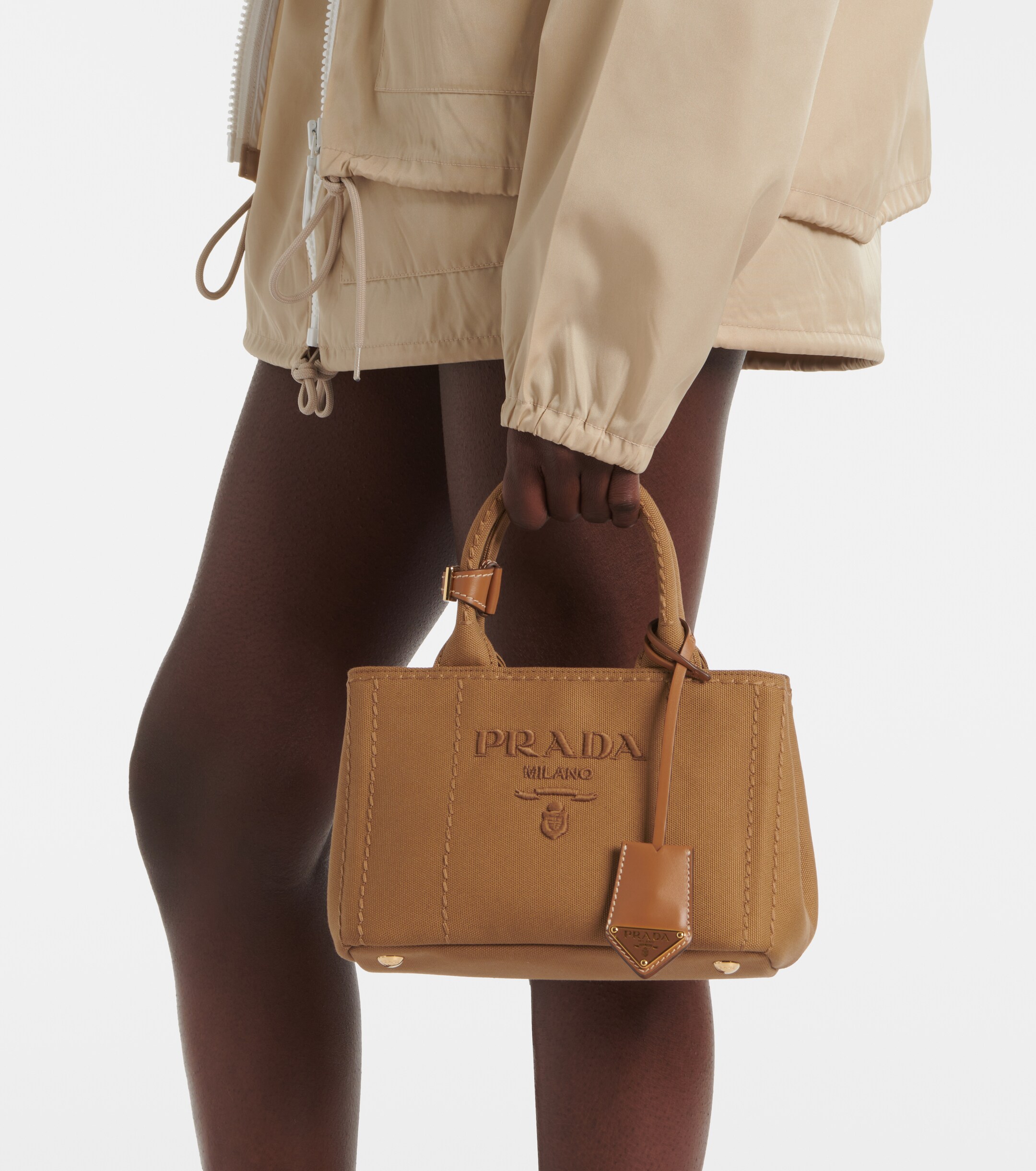 Prada Prada Jardinière Mini canvas tote bag