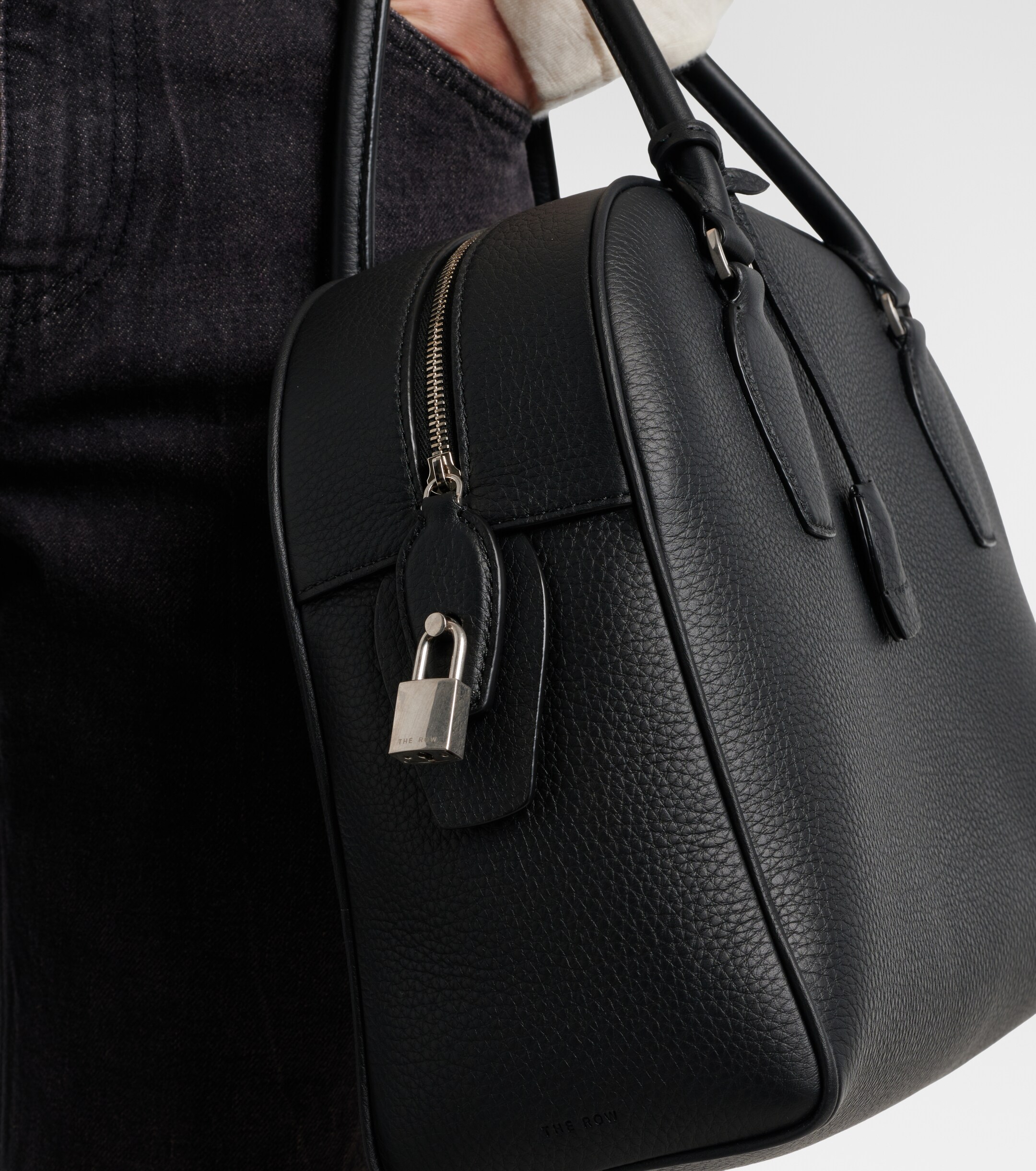 The Row India 12.00 leather top-handle bag