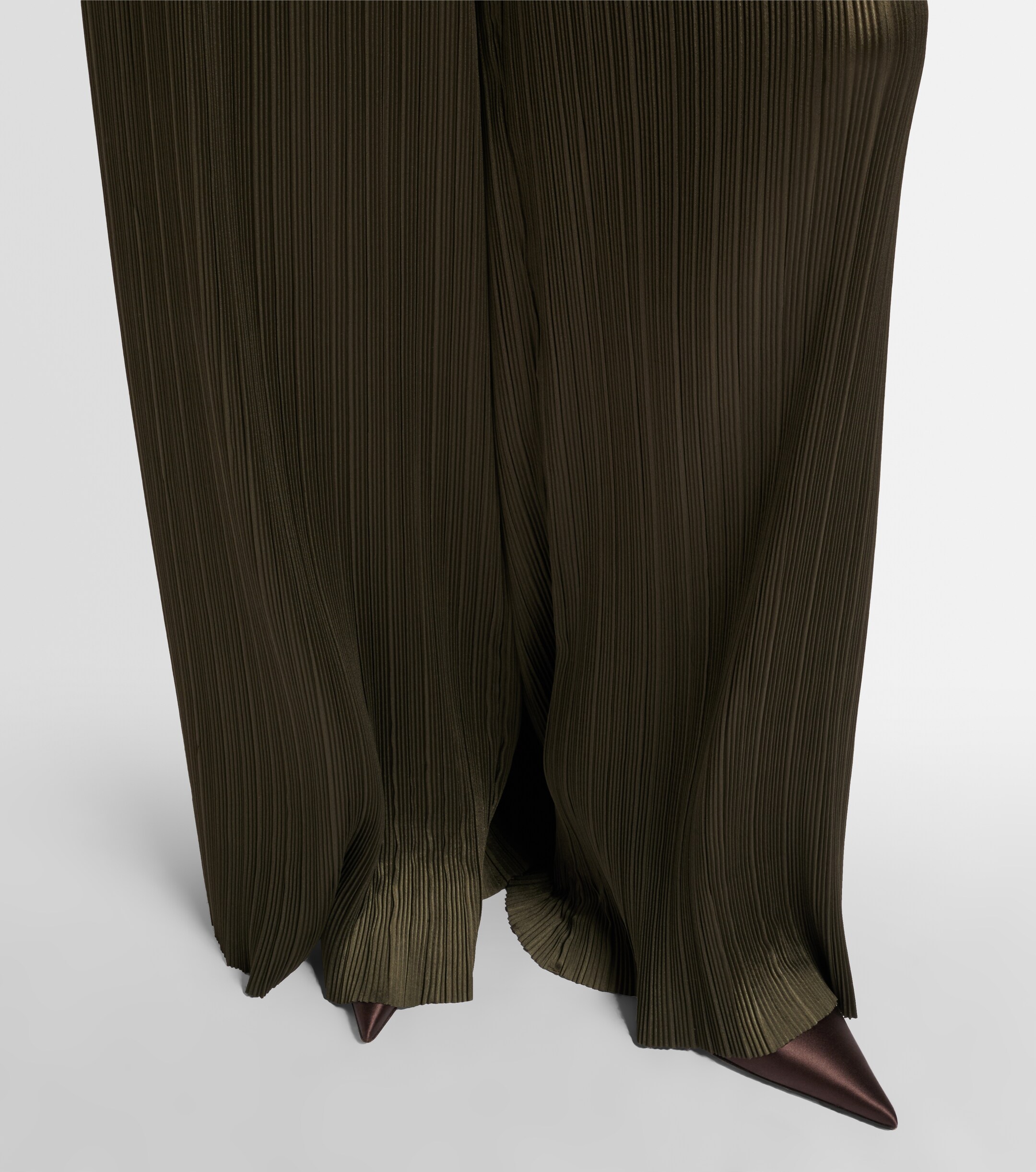 JOSEPH Joseph Amber plissé satin wide-leg pants