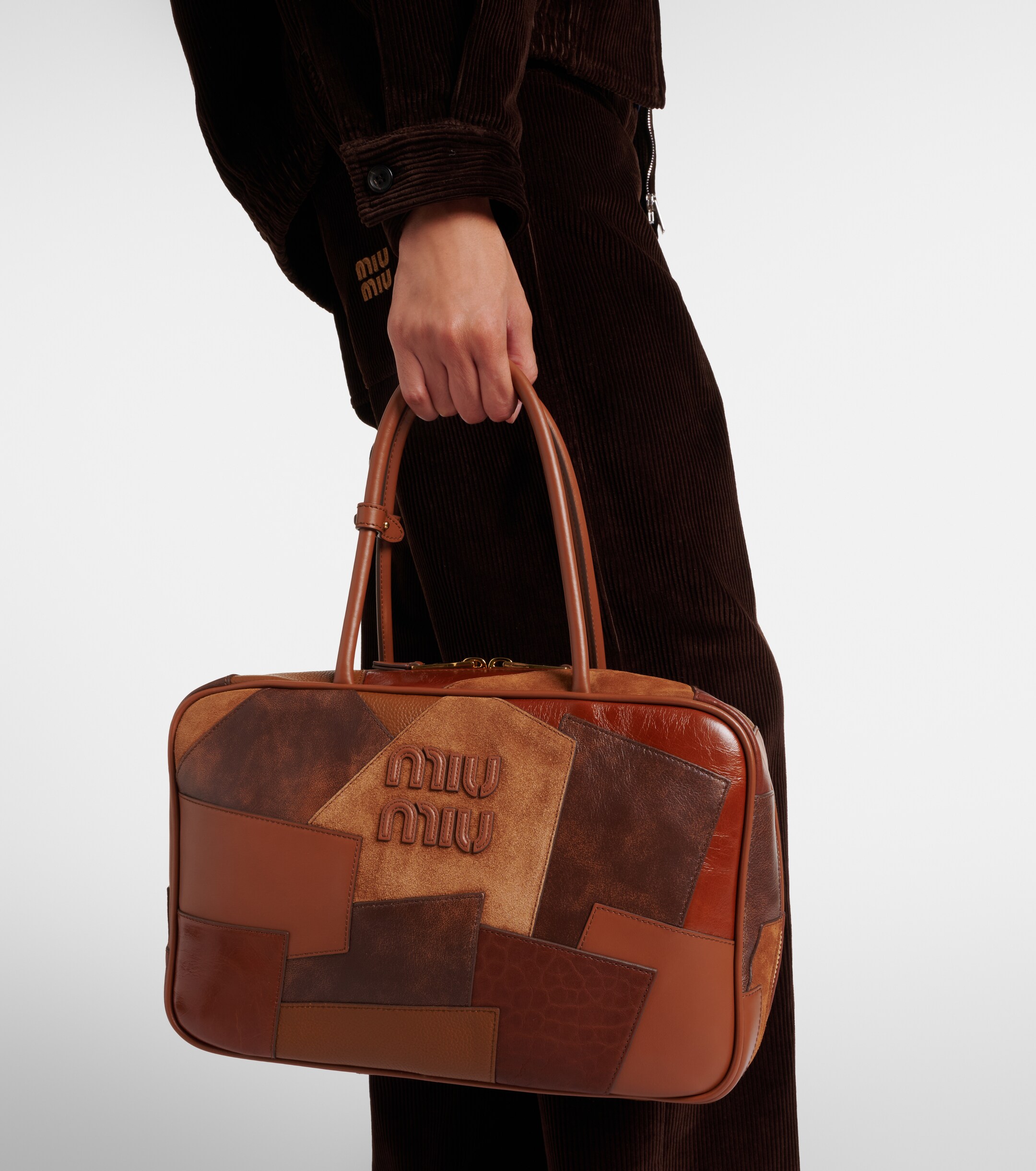 Miu Miu Patchwork leather tote bag